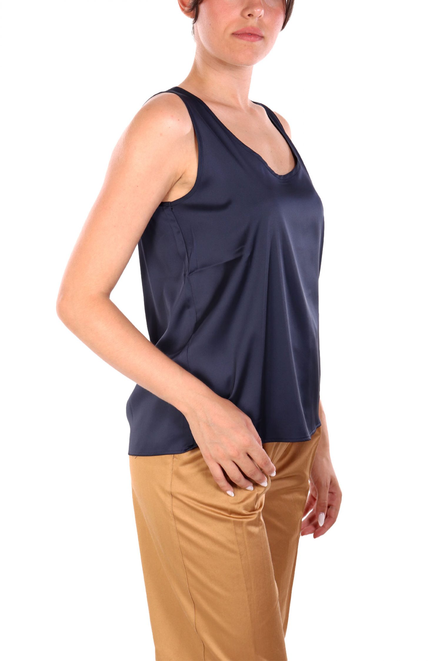 MARELLA EMME TOP HIGHER ΣΑΤΕΝ ΜΠΛΕ