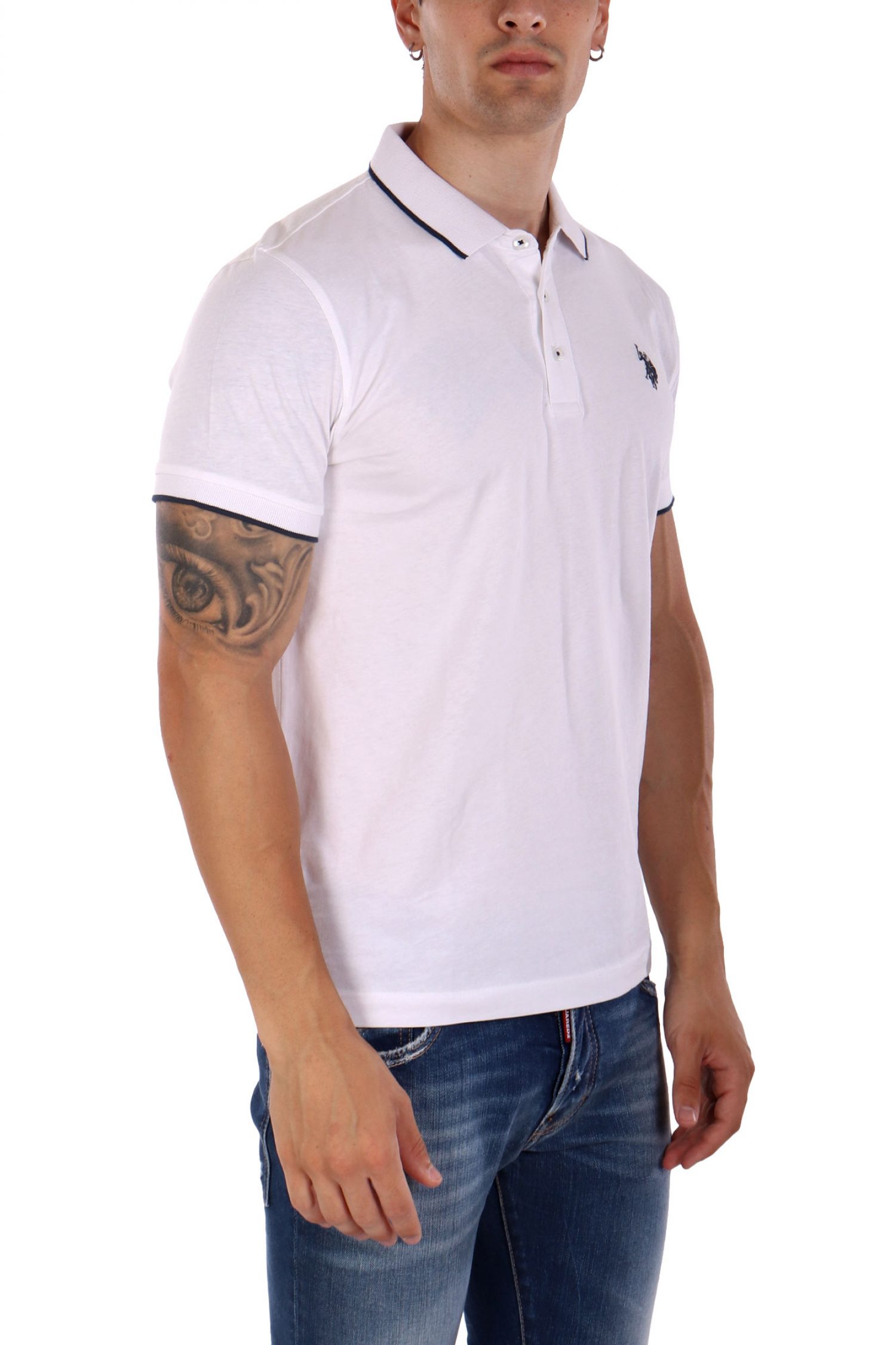 U.S. POLO ASSN. ΜΠΛΟΥΖΑ ΛΕΥΚΟ ΑΝΔΡΙΚΟ POLO