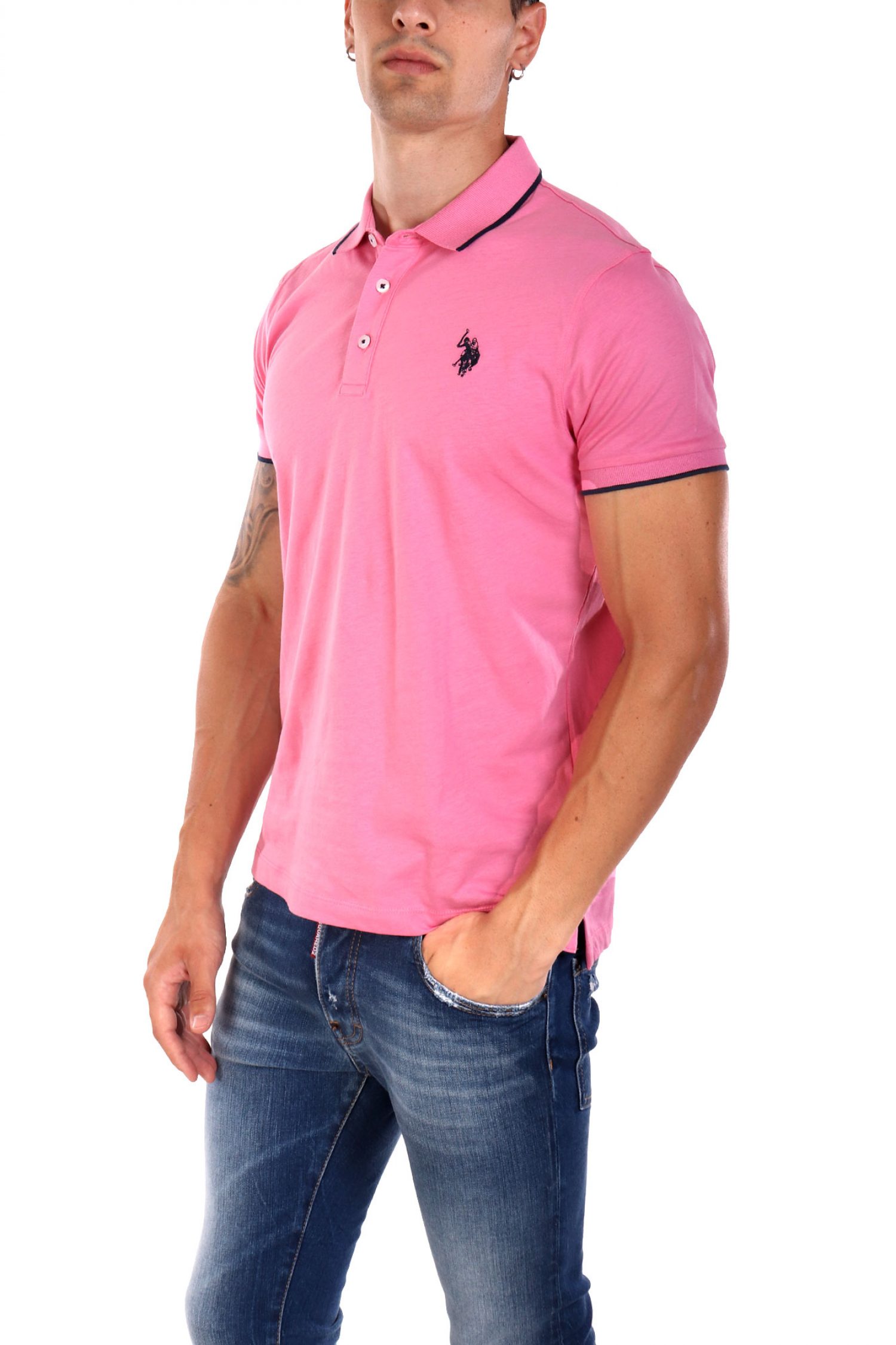 U.S. POLO ASSN. ΜΠΛΟΥΖΑ ΡΟΖ ΑΝΔΡΙΚΟ POLO