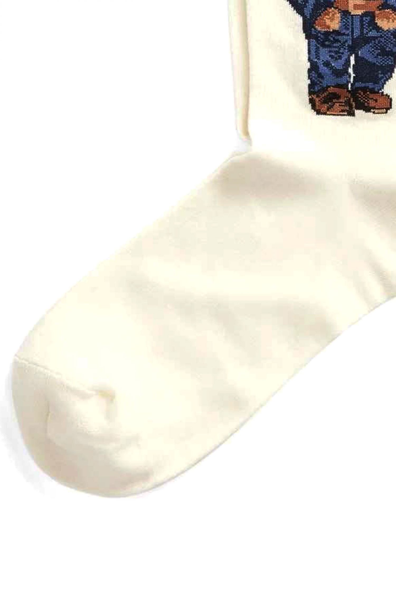 RALPH LAUREN ΚΑΛΤΣΕΣ AMERICANA BEAR LOGO ΕΚΡΟΥ φωτογραφία