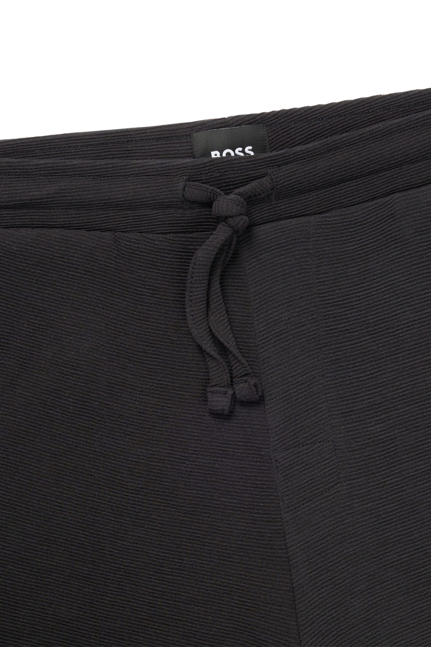 BOSS HOMEWEAR ΒΕΡΜΟΥΔΑ ΦΟΥΤΕΡ RIB SHORTS ΜΑΥΡΟ φωτογραφία