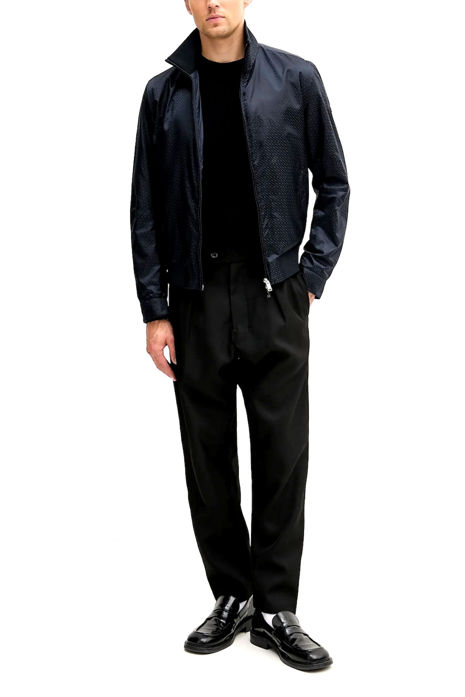 BOSS ΜΠΟΥΦΑΝ BOMBER ALL OVER LOGO C-CASAMU ΜΠΛΕ