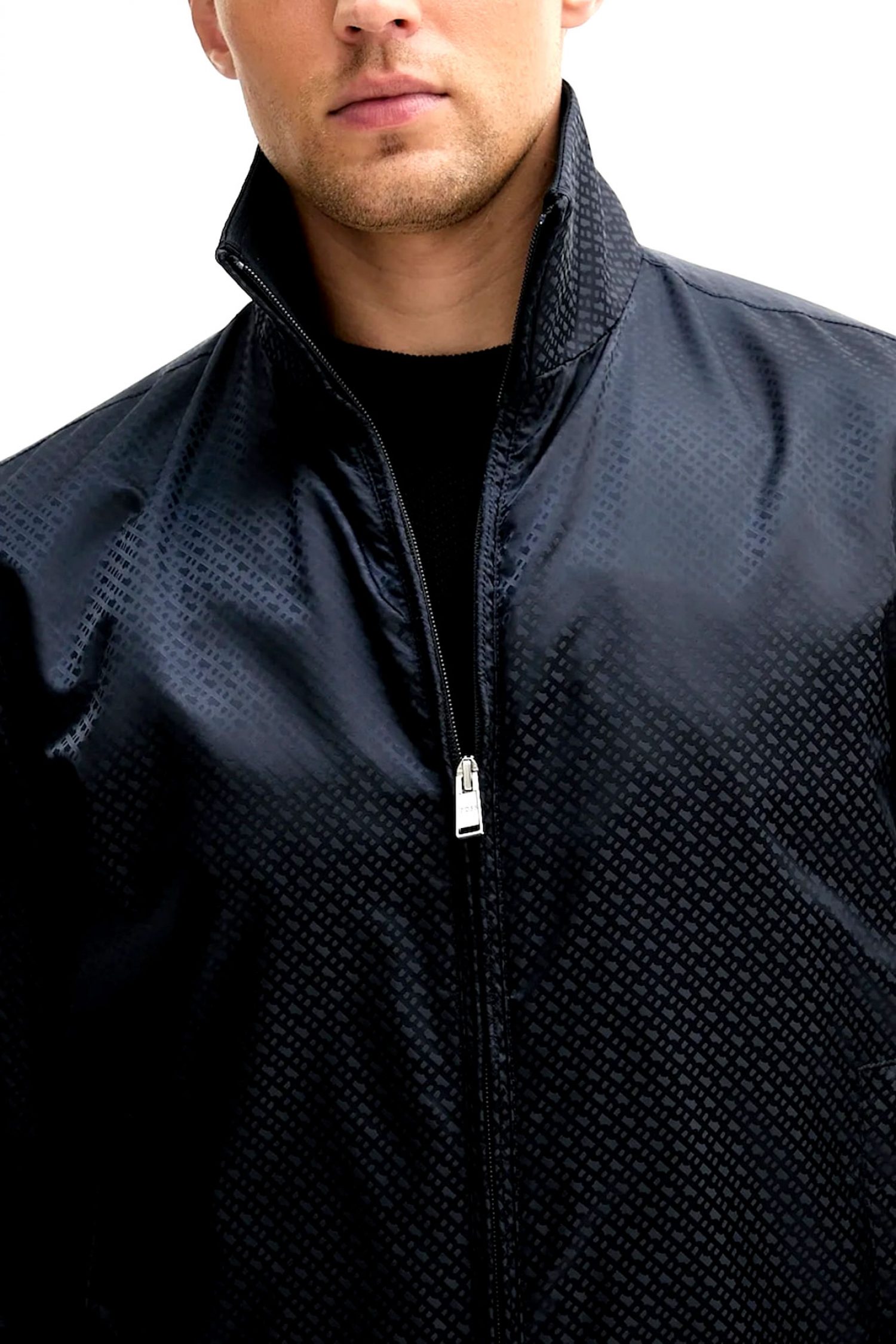 BOSS ΜΠΟΥΦΑΝ BOMBER ALL OVER LOGO C-CASAMU ΜΠΛΕ