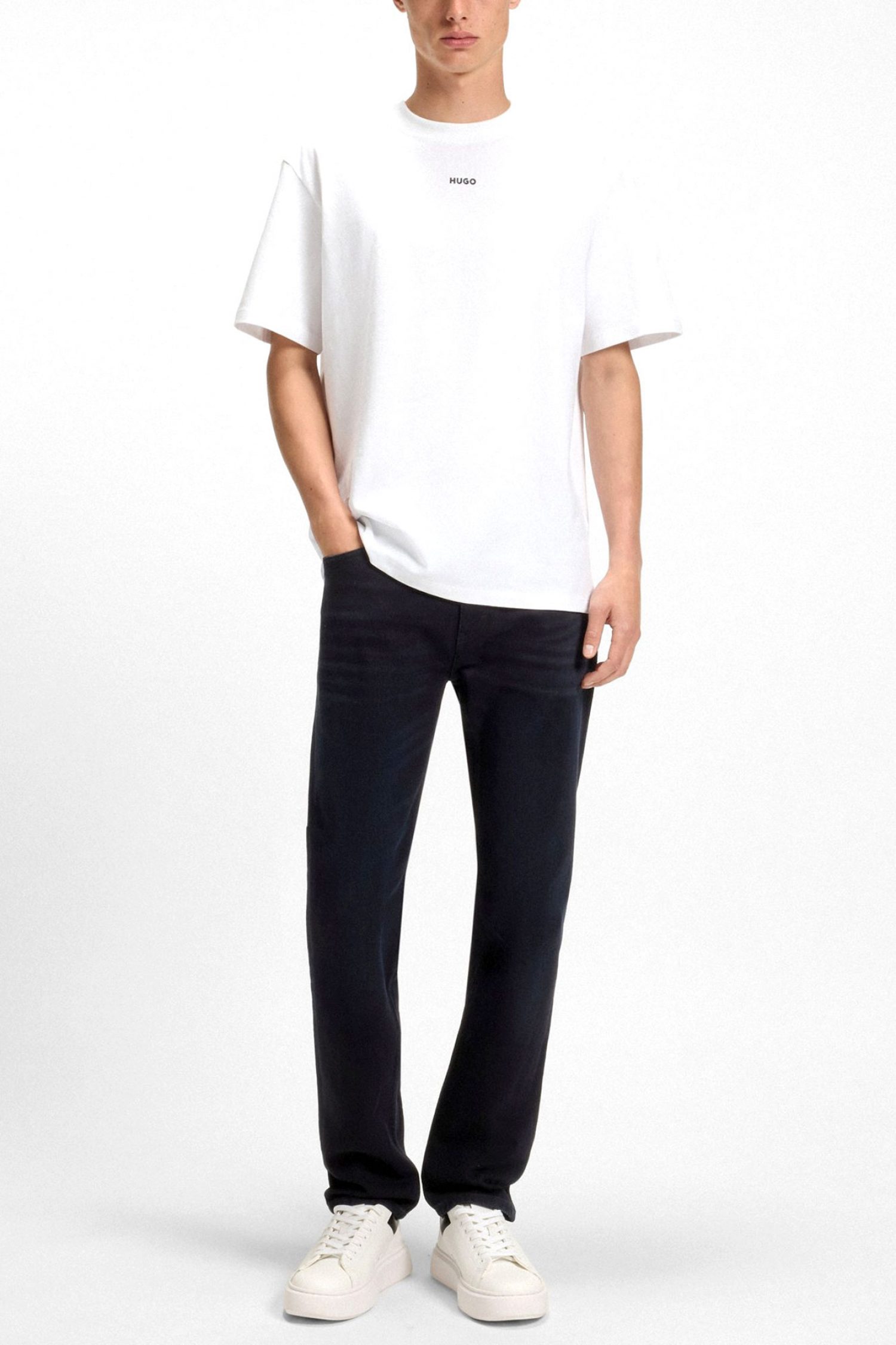 HUGO ΠΑΝΤΕΛΟΝΙ JEANS 708 SLIM FIT ΣΚΟΥΡΟ ΜΠΛΕ φωτογραφία