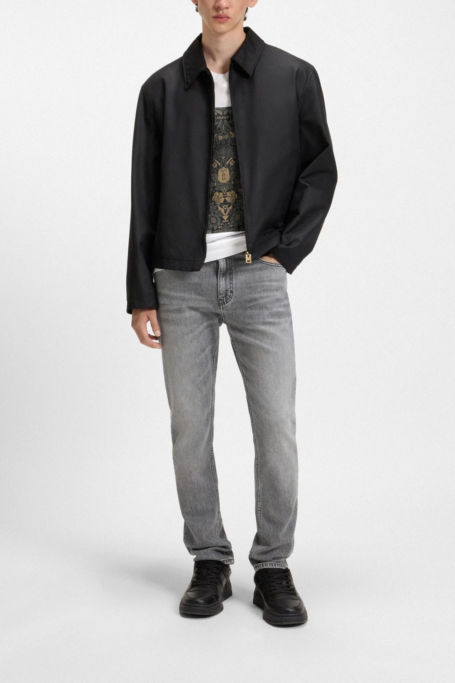 HUGO ΠΑΝΤΕΛΟΝΙ JEANS 708 SLIM FIT ΓΚΡΙ φωτογραφία