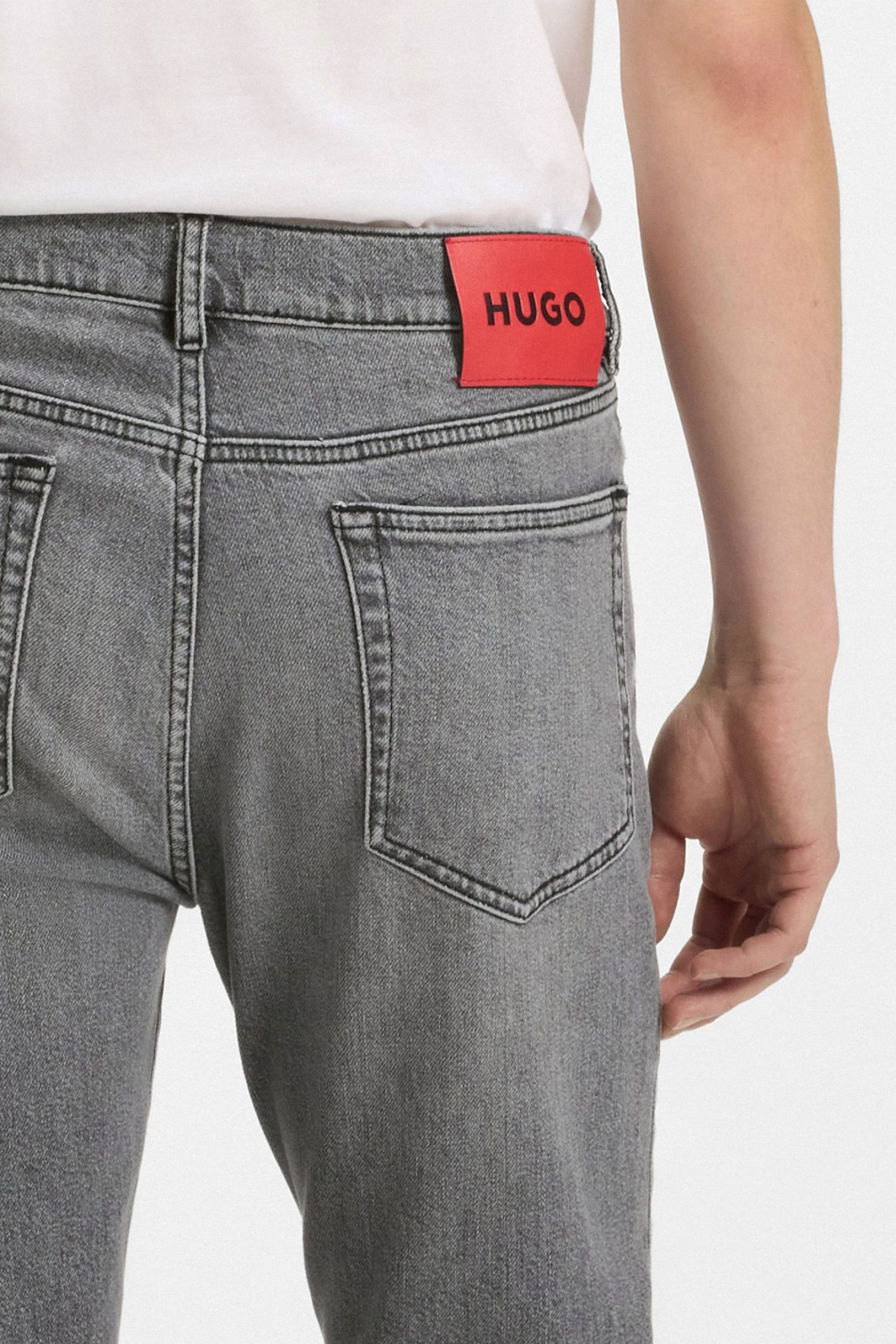 HUGO ΠΑΝΤΕΛΟΝΙ JEANS 708 SLIM FIT ΓΚΡΙ φωτογραφία