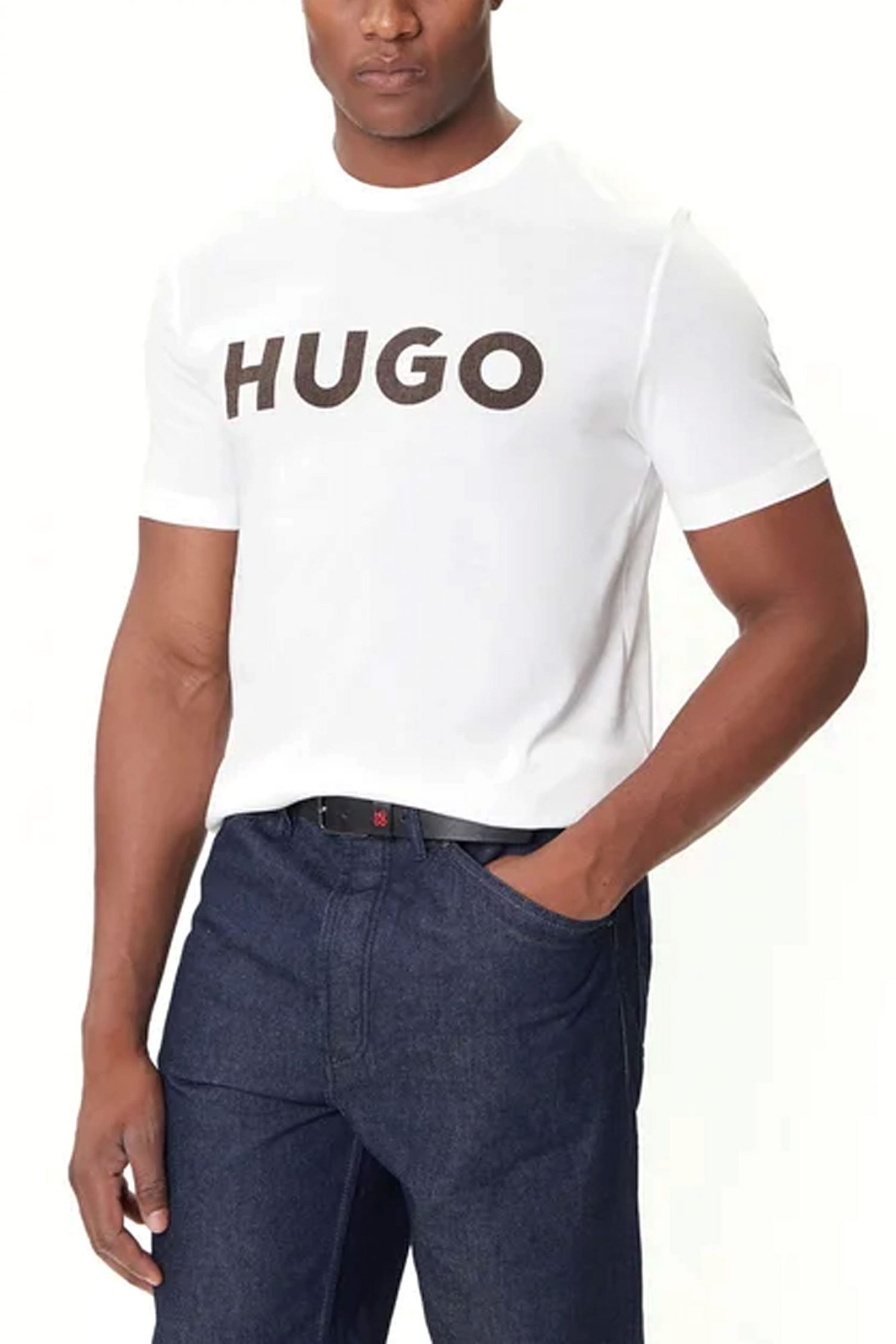 HUGO T-SHIRT DULIVIO_U253 LOGO ΛΕΥΚΟ φωτογραφία