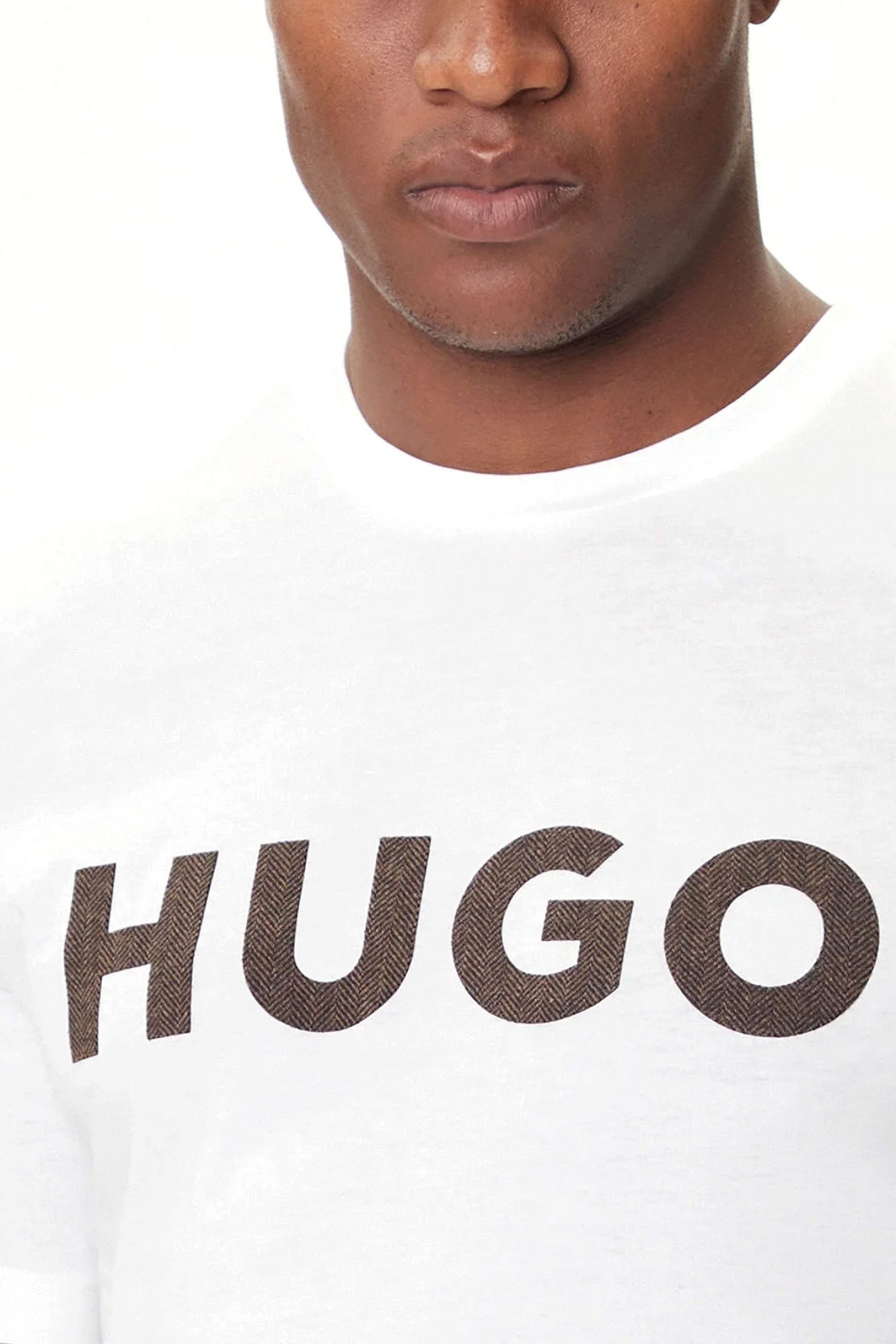 HUGO T-SHIRT DULIVIO_U253 LOGO ΛΕΥΚΟ φωτογραφία