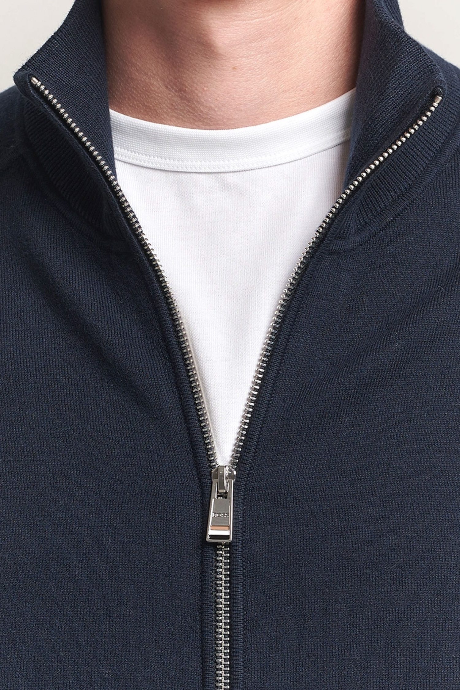 BOSS ΠΛΕΚΤΟ FULLZIP H-IDINO ΜΠΛΕ φωτογραφία