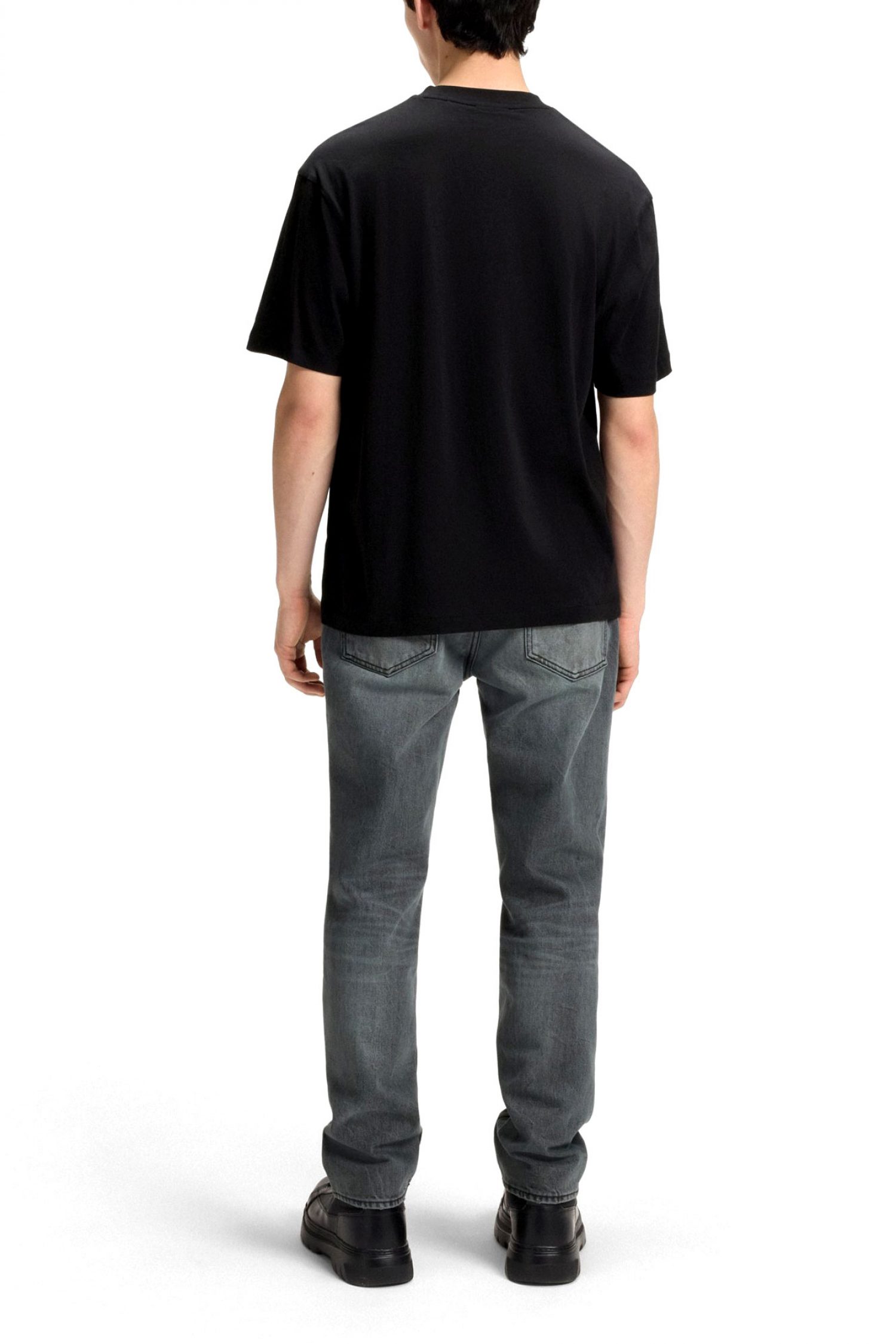 HUGO BLUE Τ-SHIRT NUGIX ΜΑΥΡΟ