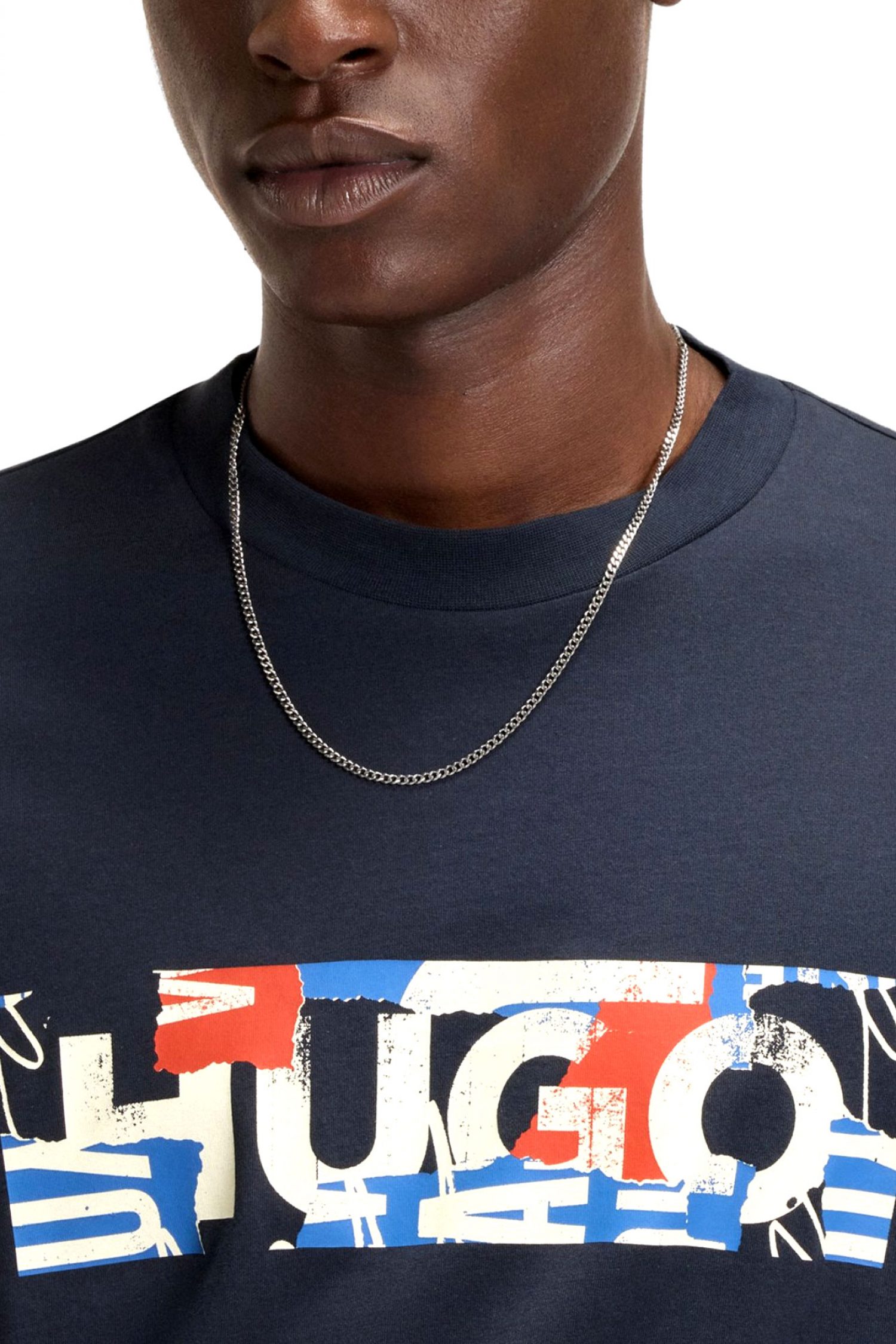 HUGO BLUE Τ-SHIRT NUGIX ΜΠΛΕ