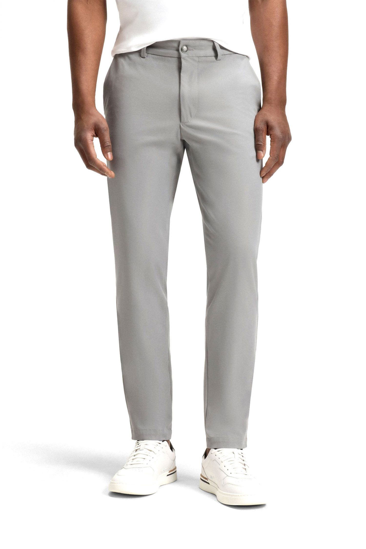 BOSS ΠΑΝΤΕΛΟΝΙ CHINO SLIM FIT P-KAITON1-ZIP ΓΚΡΙ φωτογραφία