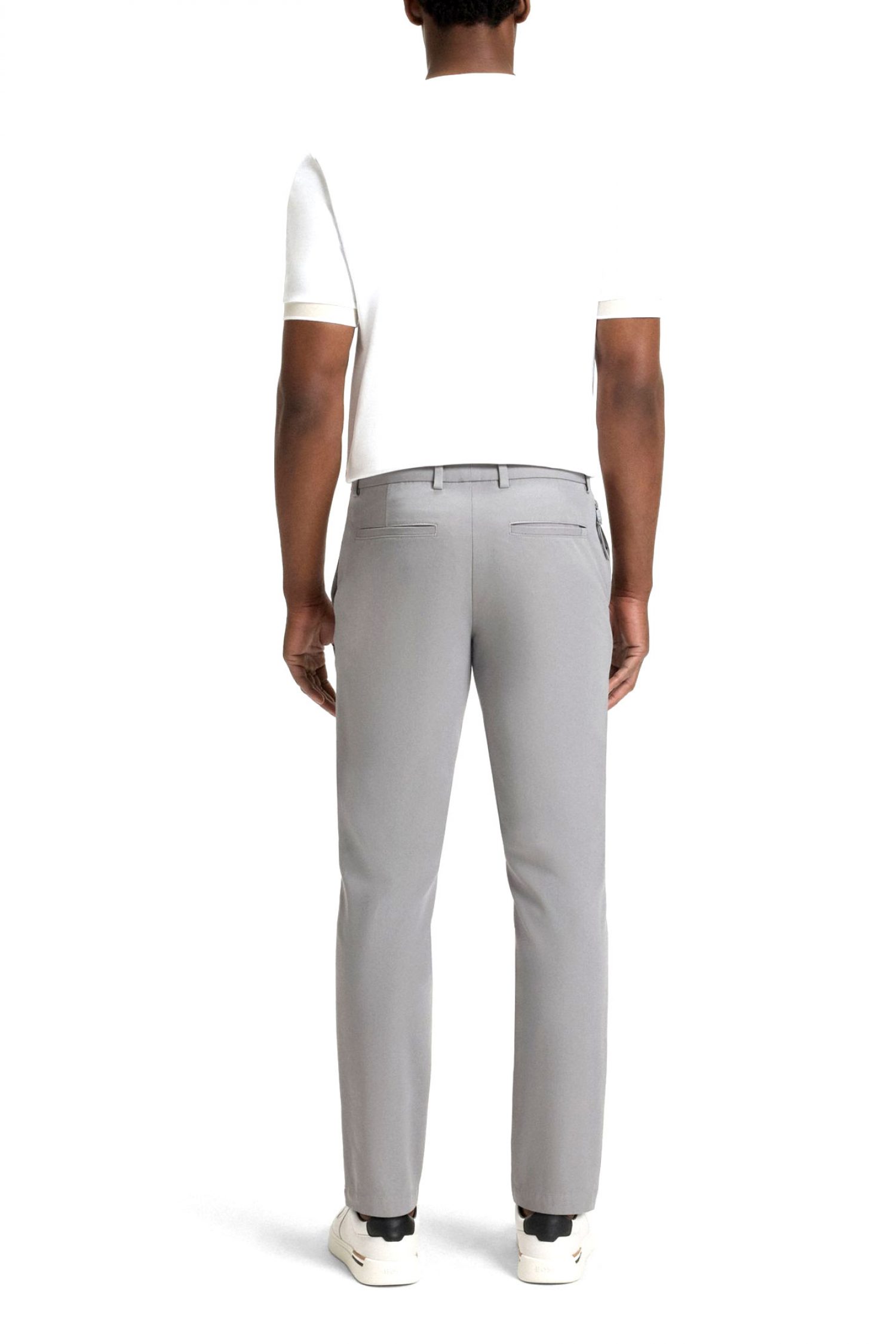 BOSS ΠΑΝΤΕΛΟΝΙ CHINO SLIM FIT P-KAITON1-ZIP ΓΚΡΙ φωτογραφία