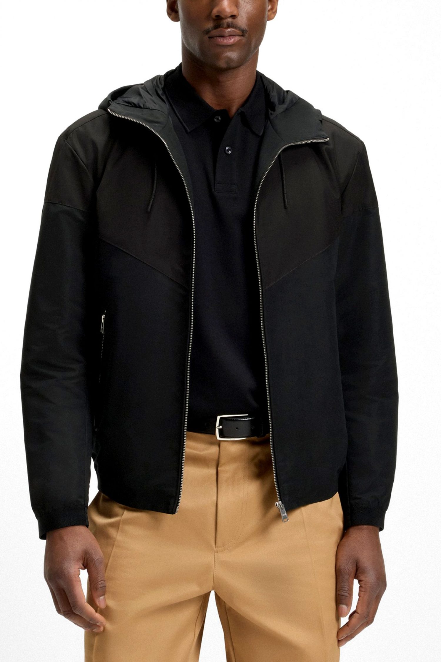 BOSS ΜΠΟΥΦΑΝ JACKET HOODIE H-CIRENO4 ΜΑΥΡΟ φωτογραφία