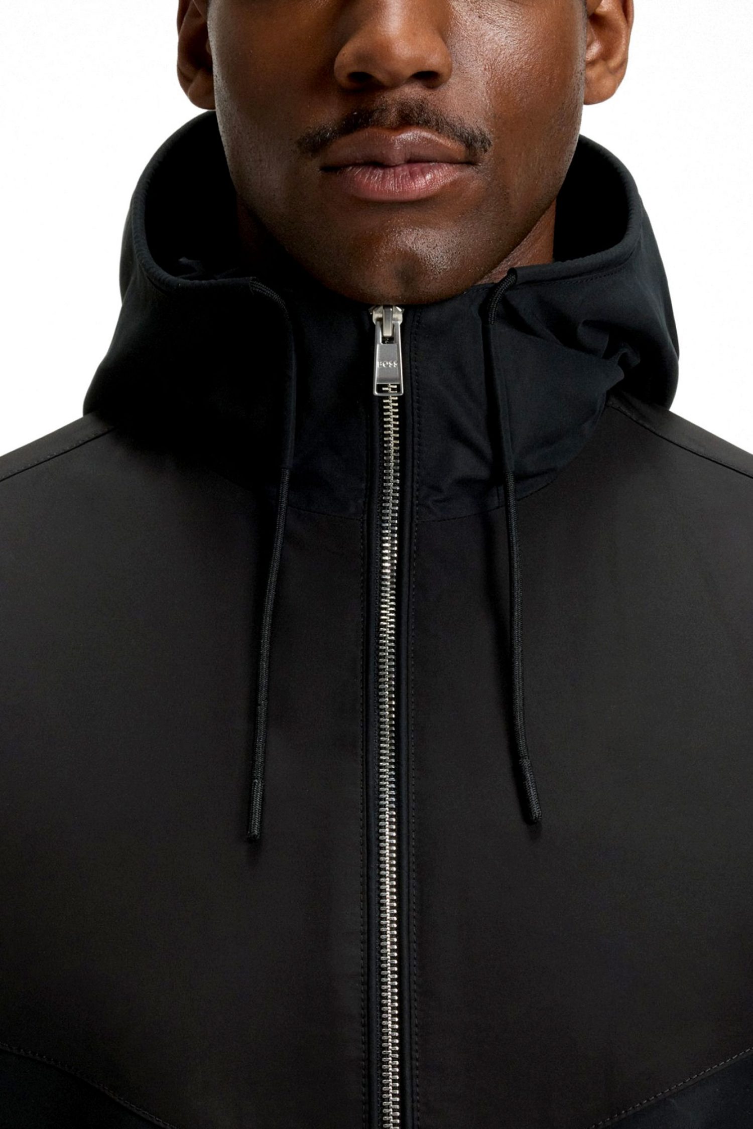 BOSS ΜΠΟΥΦΑΝ JACKET HOODIE H-CIRENO4 ΜΑΥΡΟ φωτογραφία