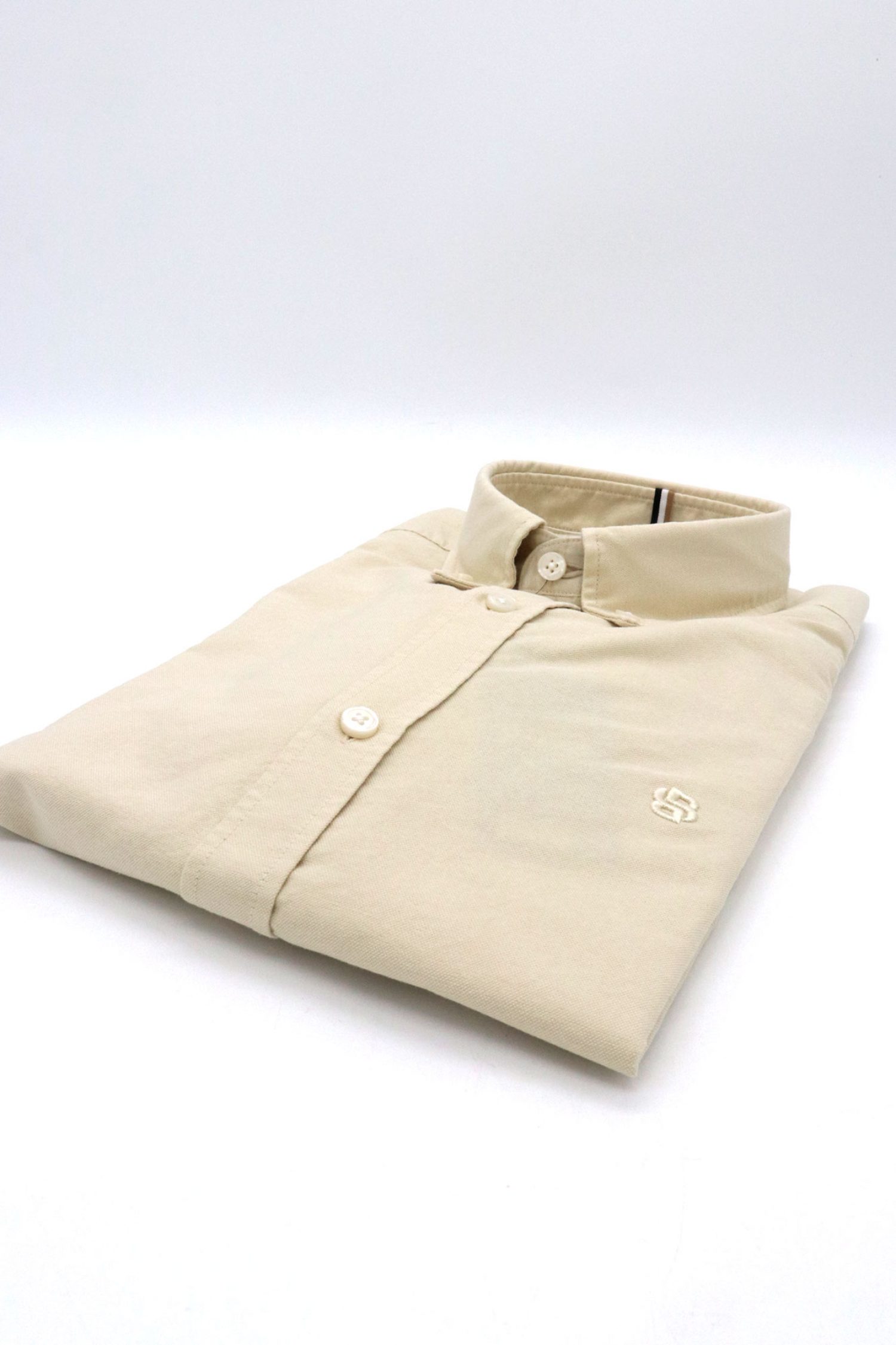 BOSS ΠΟΥΚΑΜΙΣΟ BUTTON DOWN SLIM FIT H-ROAN-BD-E-C1-253 ΕΚΡΟΥ