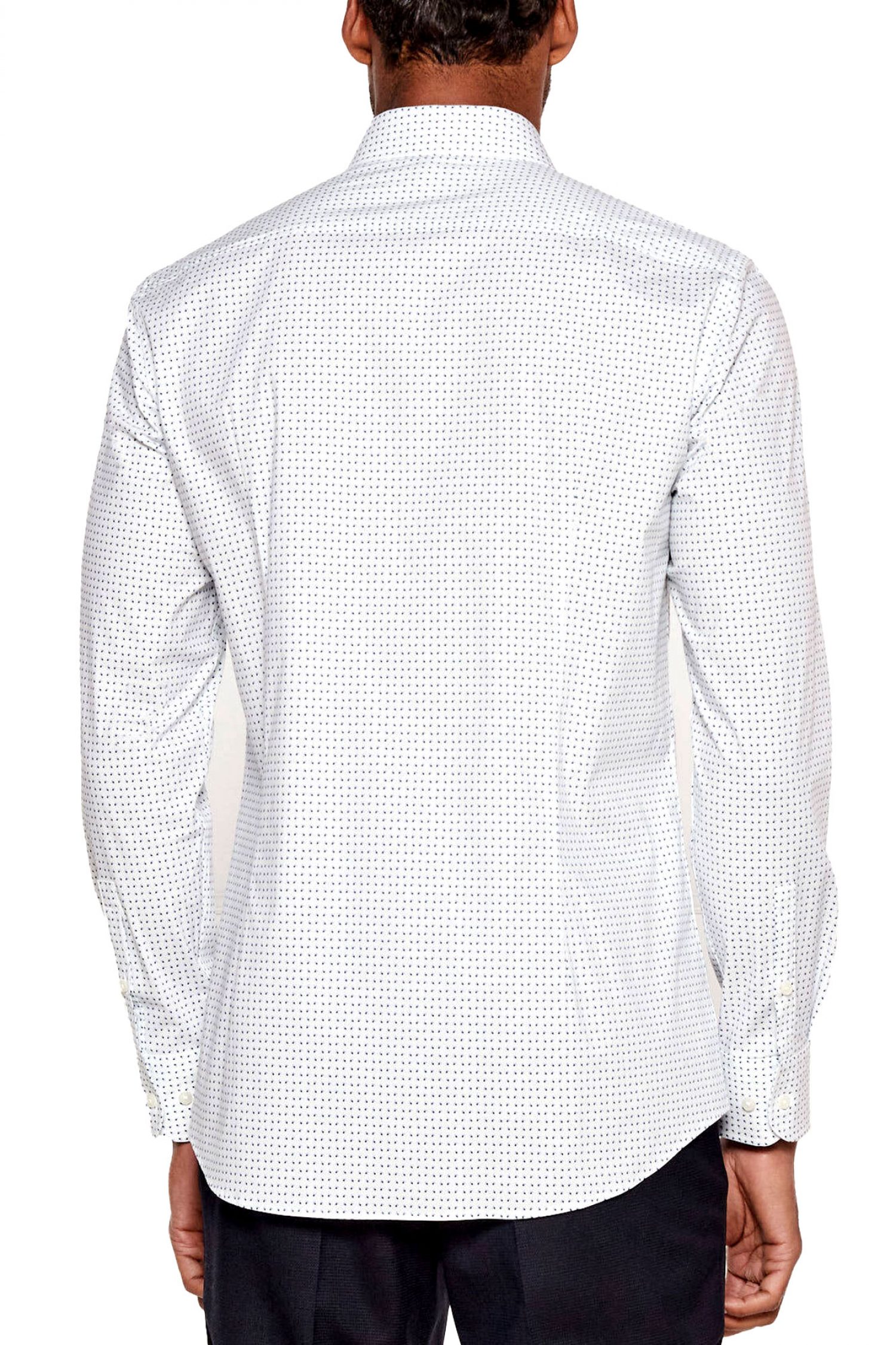 BOSS ΠΟΥΚΑΜΙΣΟ ΜΙΚΡΟΣΧΕΔΙΟ SLIM FIT H-HANK-KENT-C1-214 ΛΕΥΚΟ-ΠΡΑΣΙΝΟ