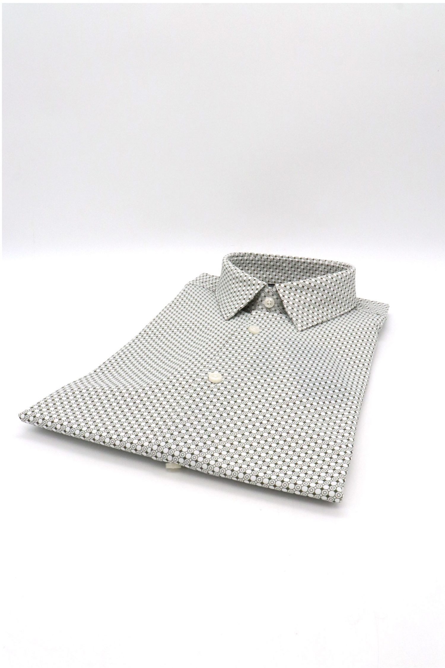 BOSS PERFORMANCE ΠΟΥΚΑΜΙΣΟ ΜΙΚΡΟΣΧΕΔΙΟ SLIM FIT P-HANK-S-KENT-C1-222 ΛΕΥΚΟ-ΧΑΚΙ