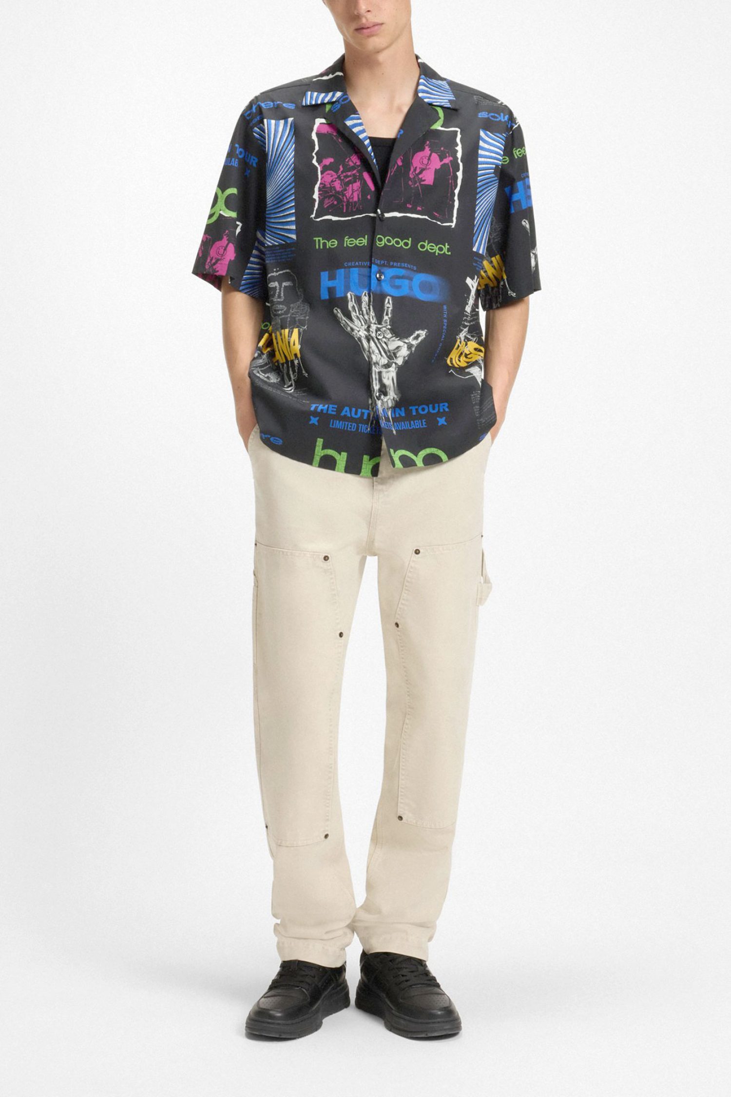 HUGO BLUE ΠΟΥΚΑΜΙΣO ELIGINO ΜΑΥΡΟ