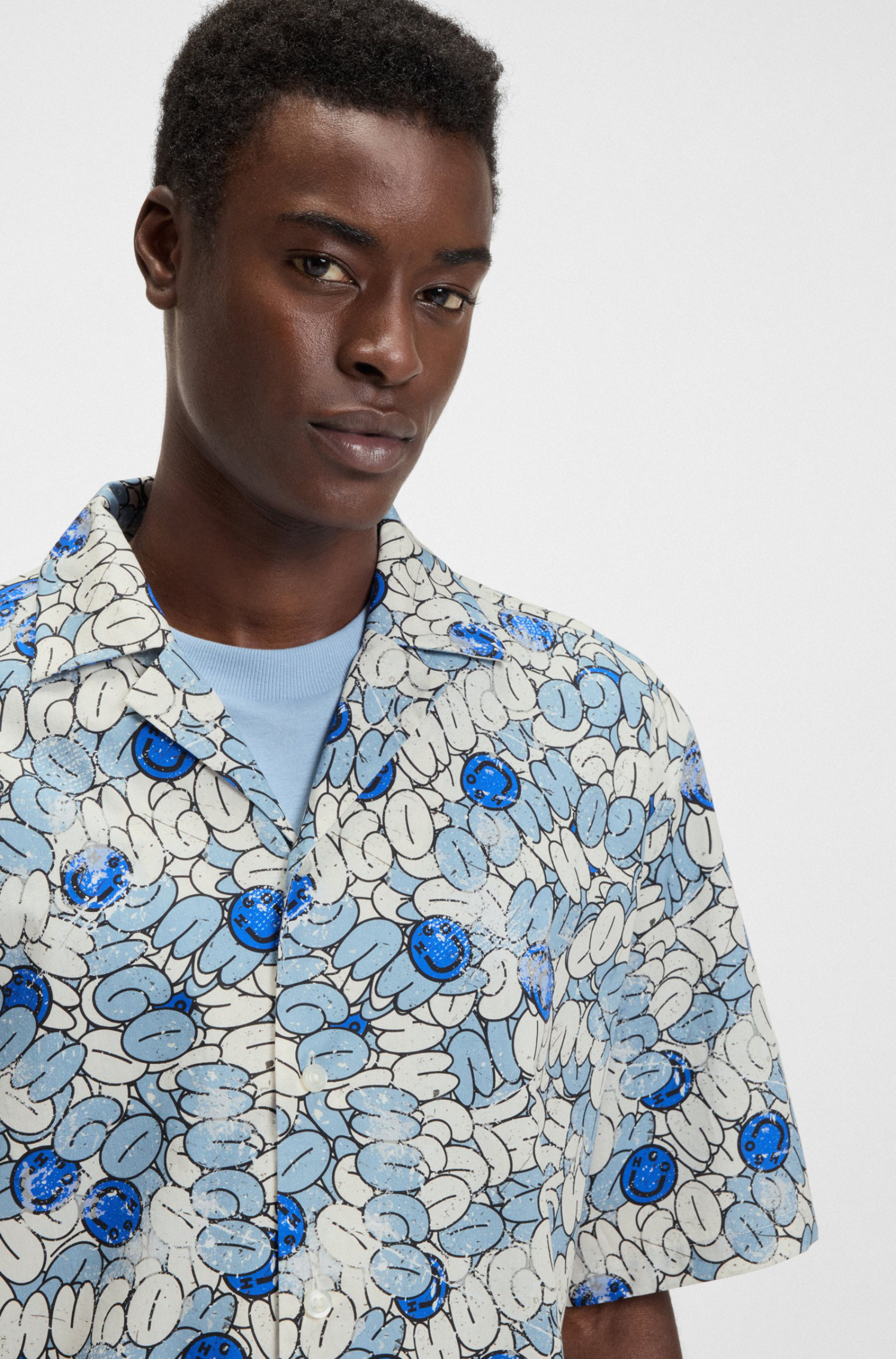 HUGO BLUE ΠΟΥΚΑΜΙΣO ELIGINO ΣΙΕΛ-ΜΠΛΕ