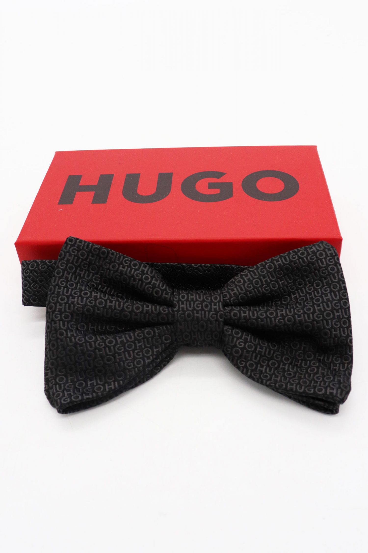 HUGO ΠΑΠΙΓΙΟΝ BOW TIE ALL OVER LOGO TIE ΜΑΥΡΟ φωτογραφία