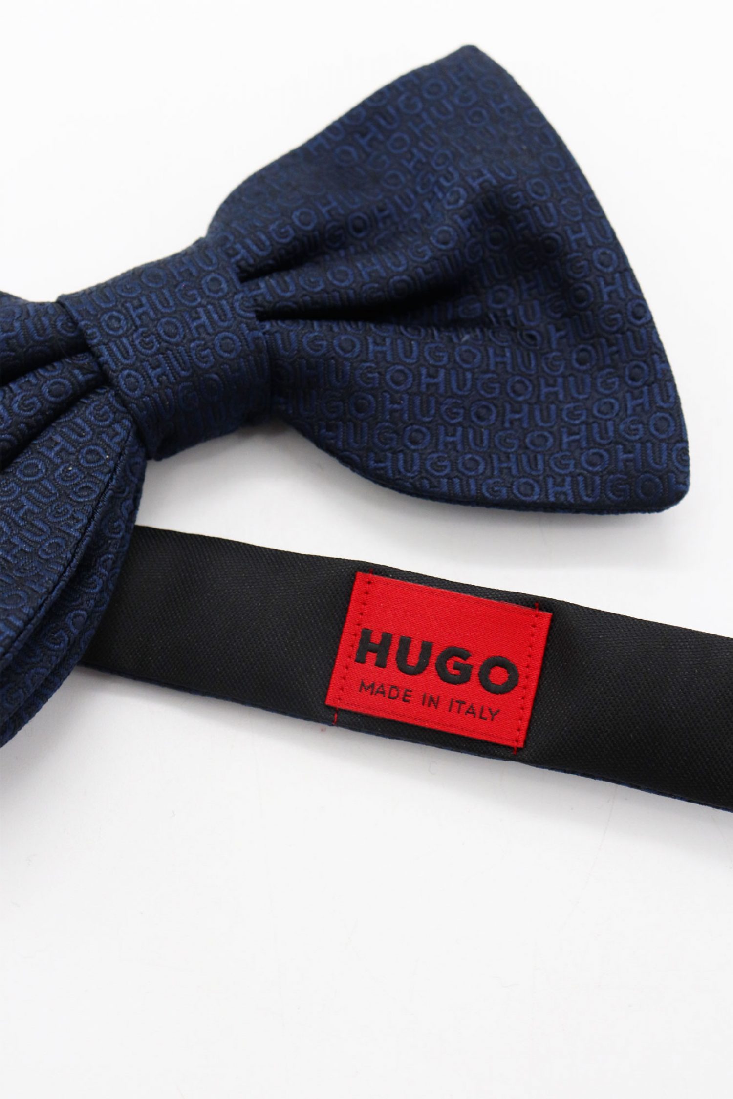 HUGO ΠΑΠΙΓΙΟΝ BOW TIE ALL OVER LOGO TIE ΜΠΛΕ