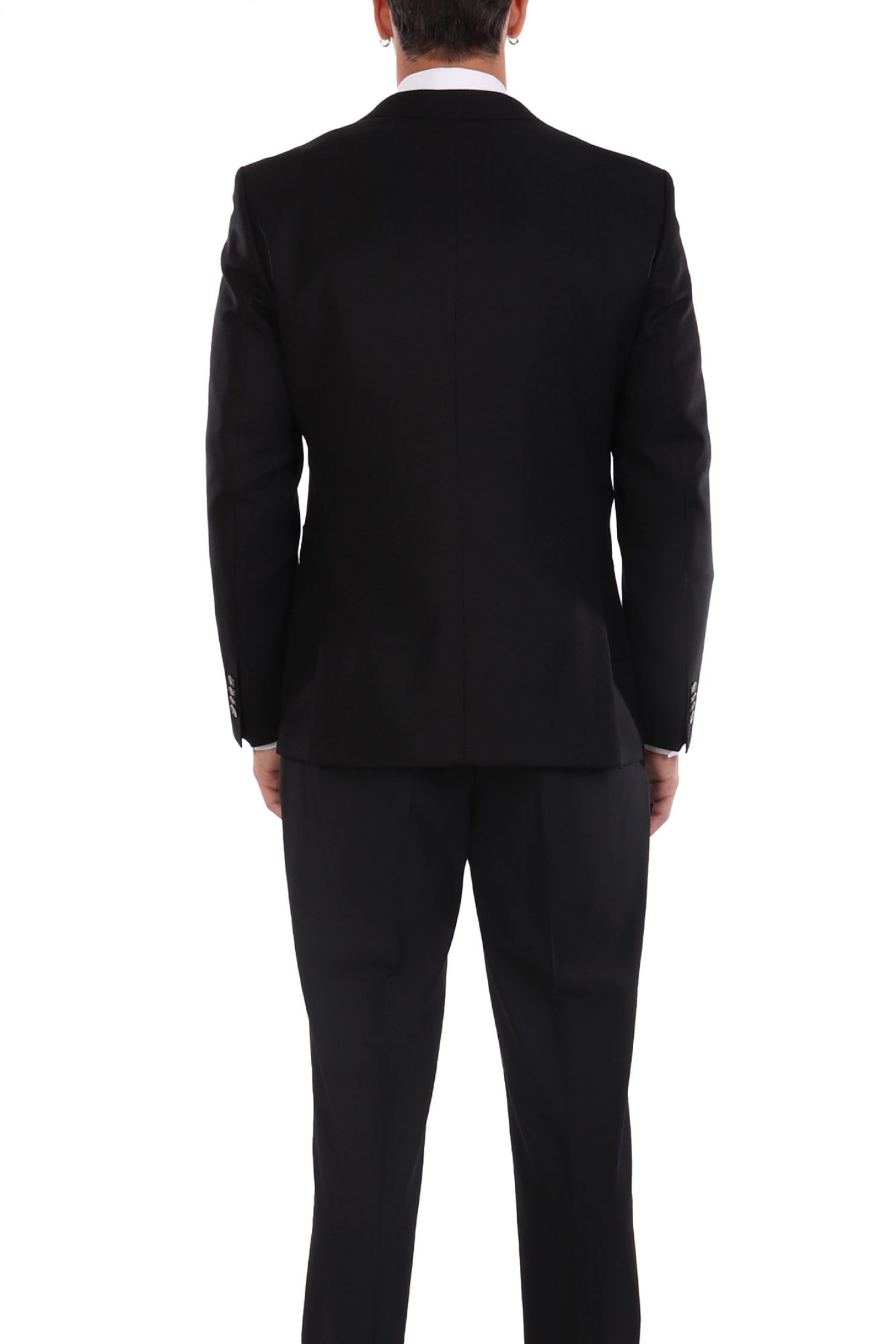 BOSS ΣΑΚΑΚΙ BLAZER ΜΙΚΡΟΣΧΕΔΙΟ SLIM FIT H-HUTSON-2PP-253 ΜΑΥΡΟ