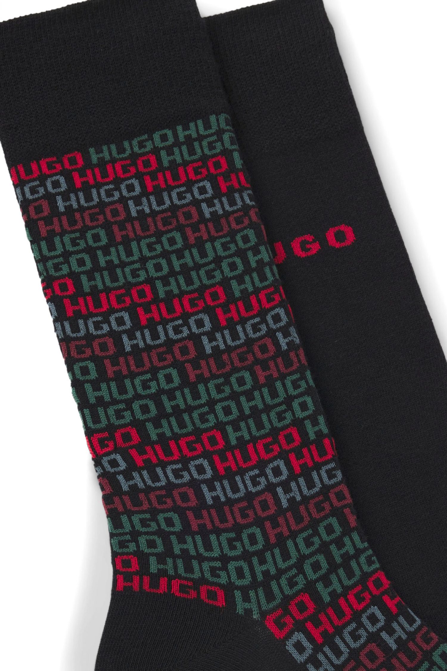 HUGO ΚΑΛΤΣΕΣ 2P RS ALL OVER CC LOGO ΜΑΥΡΟ