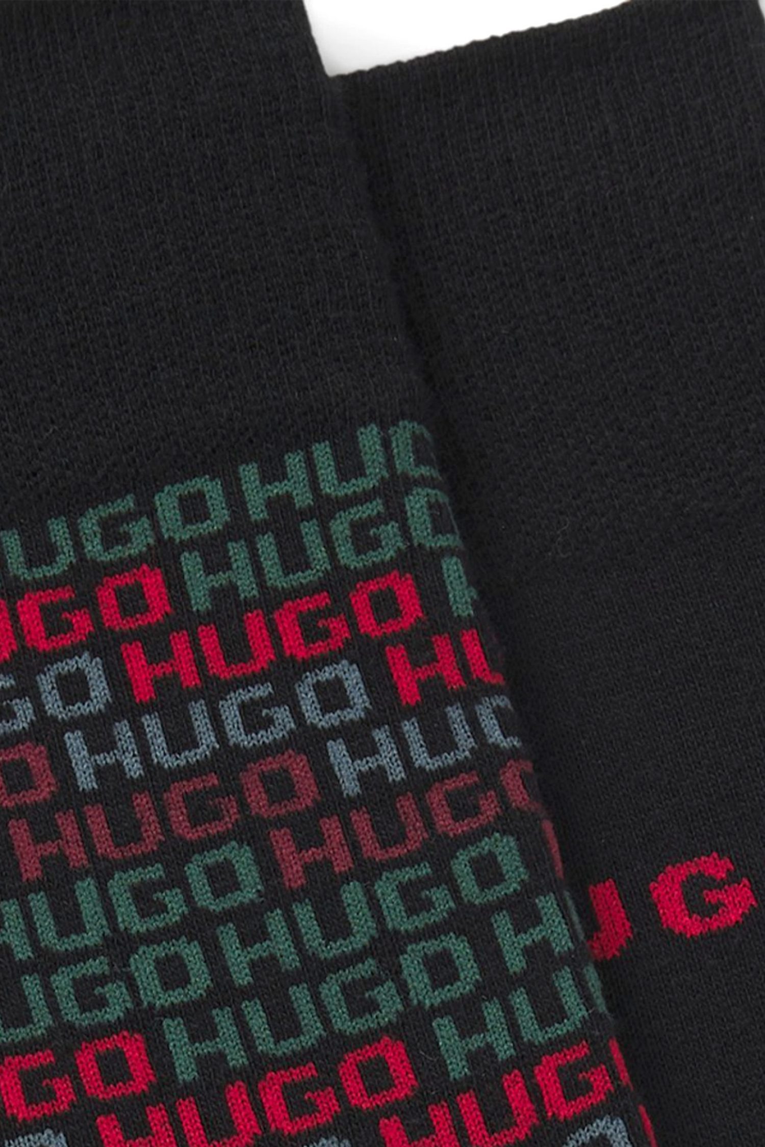 HUGO ΚΑΛΤΣΕΣ 2P RS ALL OVER CC LOGO ΜΑΥΡΟ