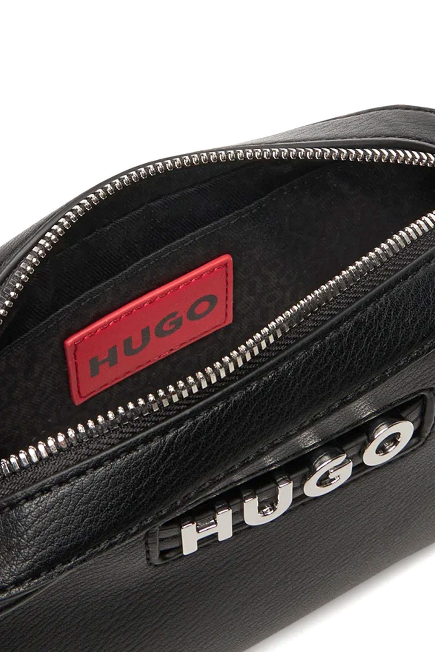 HUGO ΤΣΑΝΤΑ CROSSBODY MEL2.0 CROSSB. ZIP LOGO ΜΑΥΡΟ φωτογραφία