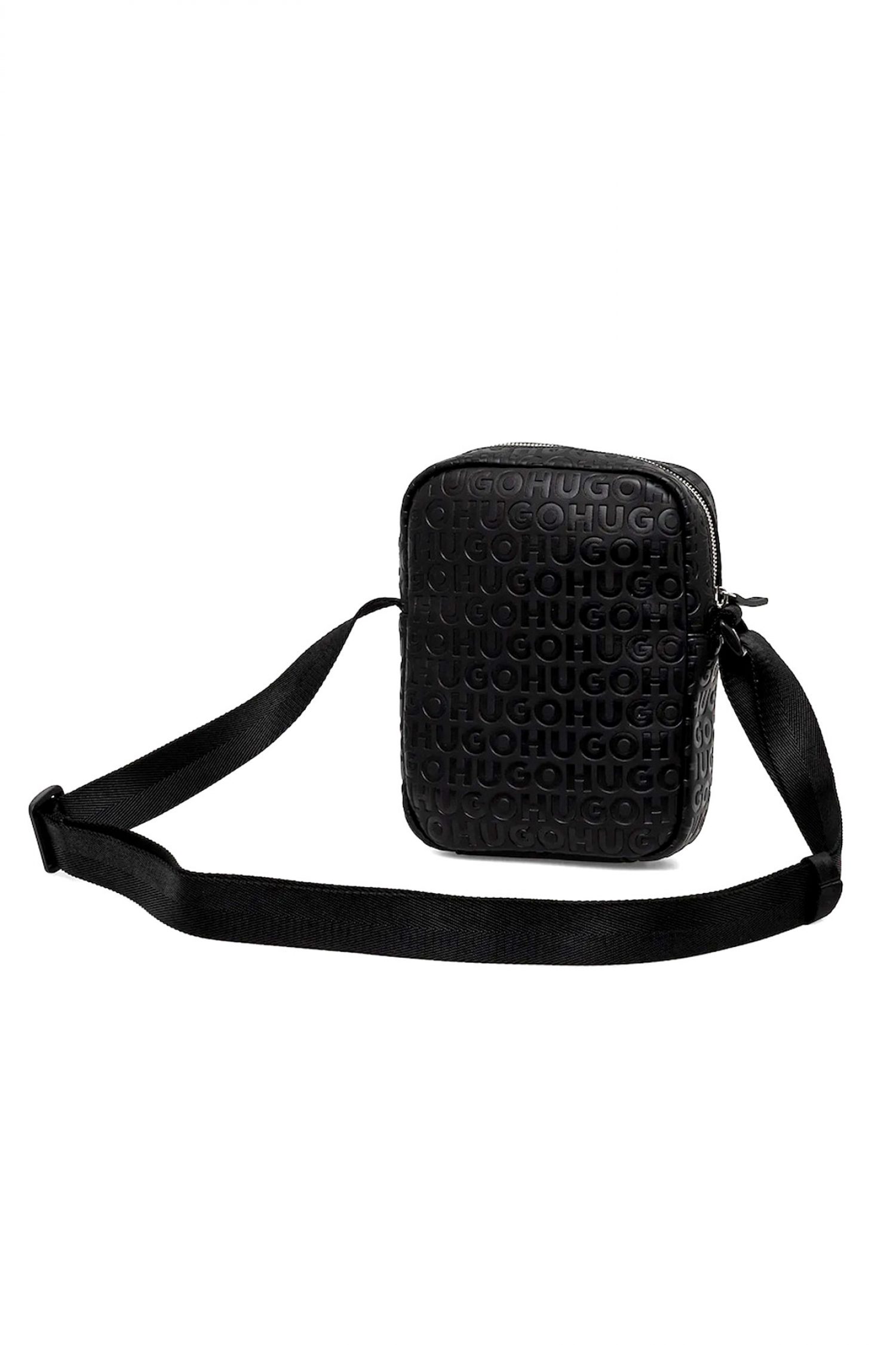 HUGO ΤΣΑΝΤΑΚΙ ETHON2.0HI_M_NS ZIP CROSS BODY ALL OVER LOGO ΜΑΥΡΟ φωτογραφία