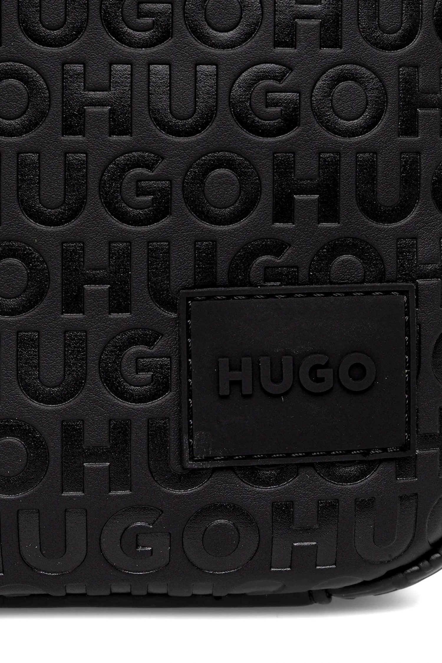 HUGO ΤΣΑΝΤΑΚΙ ETHON2.0HI_M_NS ZIP CROSS BODY ALL OVER LOGO ΜΑΥΡΟ φωτογραφία