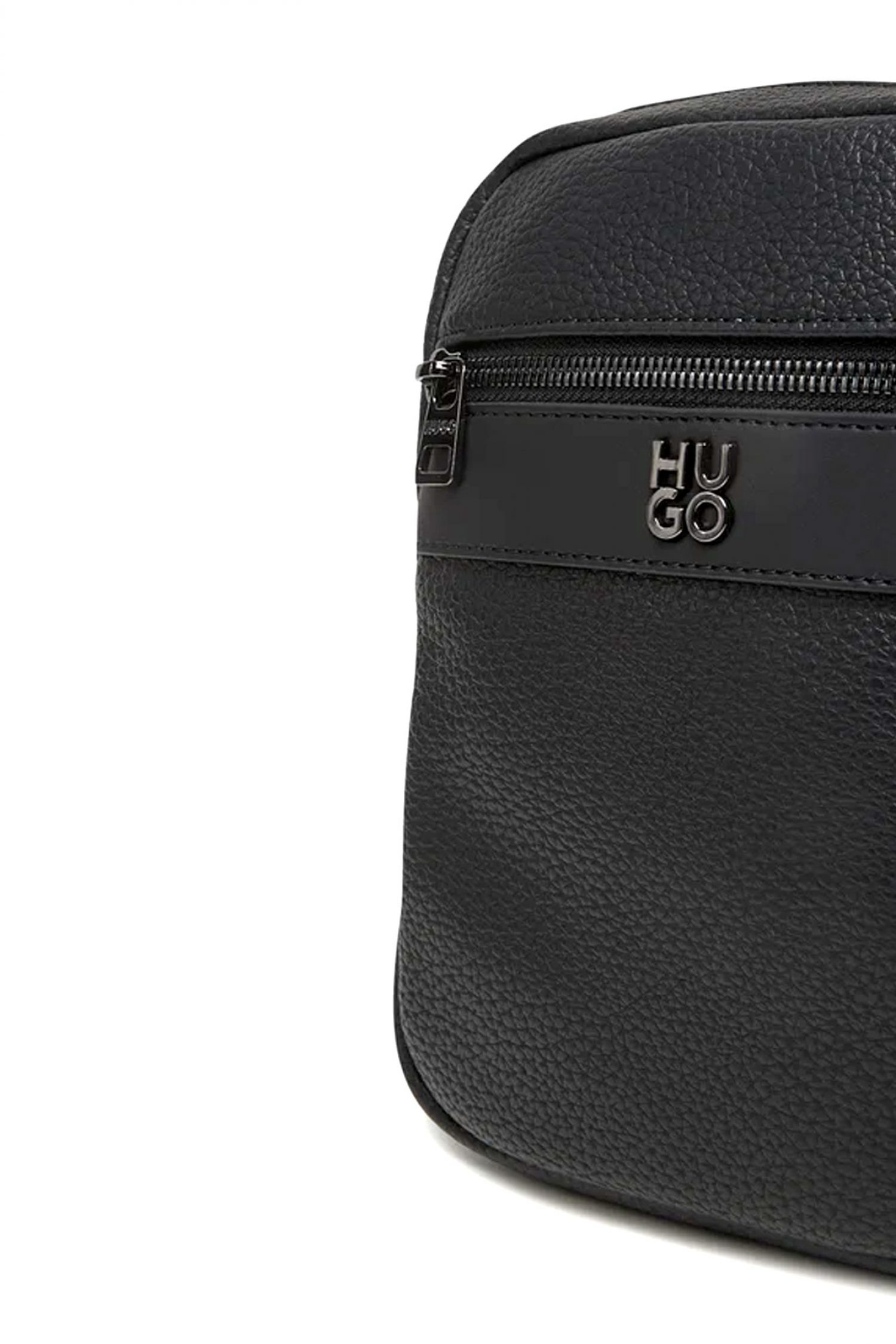 HUGO ΤΣΑΝΤΑΚΙ CROSSBODY QUANTIC_NS ZIP LOGO ΜΕΤΑΛΛΙΚΟ ΜΑΥΡΟ φωτογραφία
