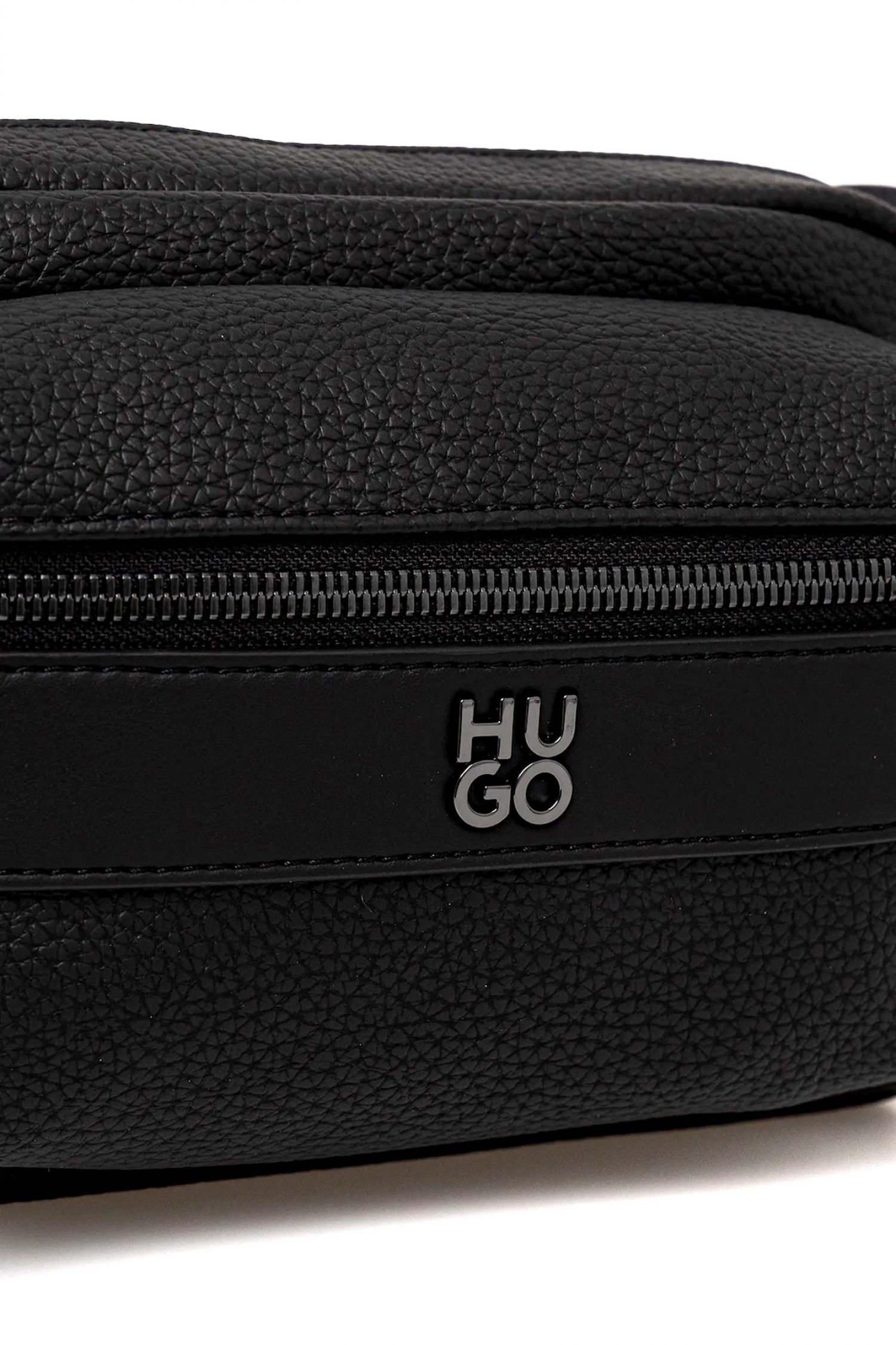 HUGO ΤΣΑΝΤΑΚΙ CROSSBODY QUANTIC_EW CROSSB LOGO ΜΕΤΑΛΛΙΚΟ ΜΑΥΡΟ φωτογραφία
