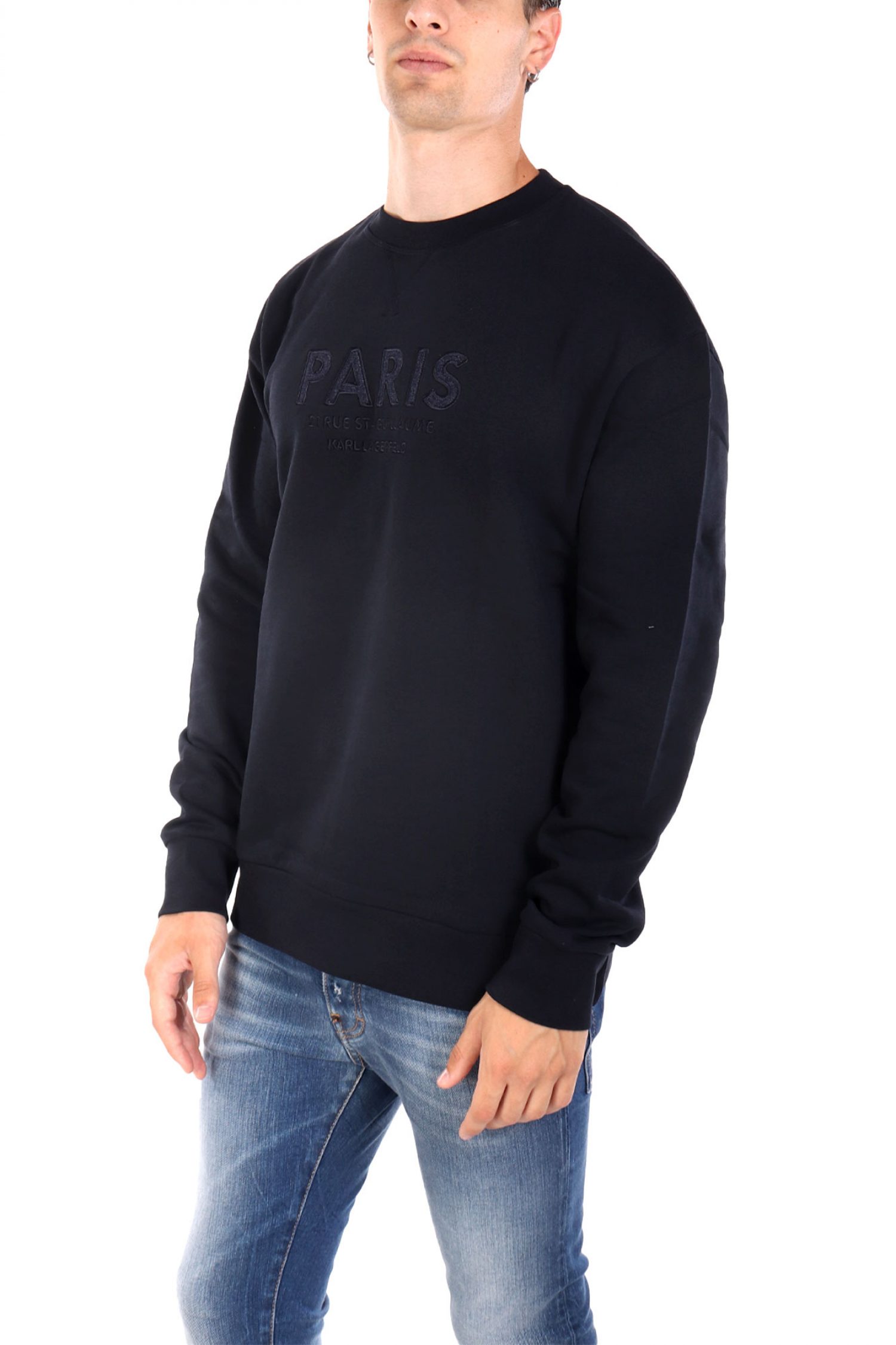 KARL LAGERFELD ΦΟΥΤΕΡ CREWNECK LOGO ΜΑΥΡΟ φωτογραφία