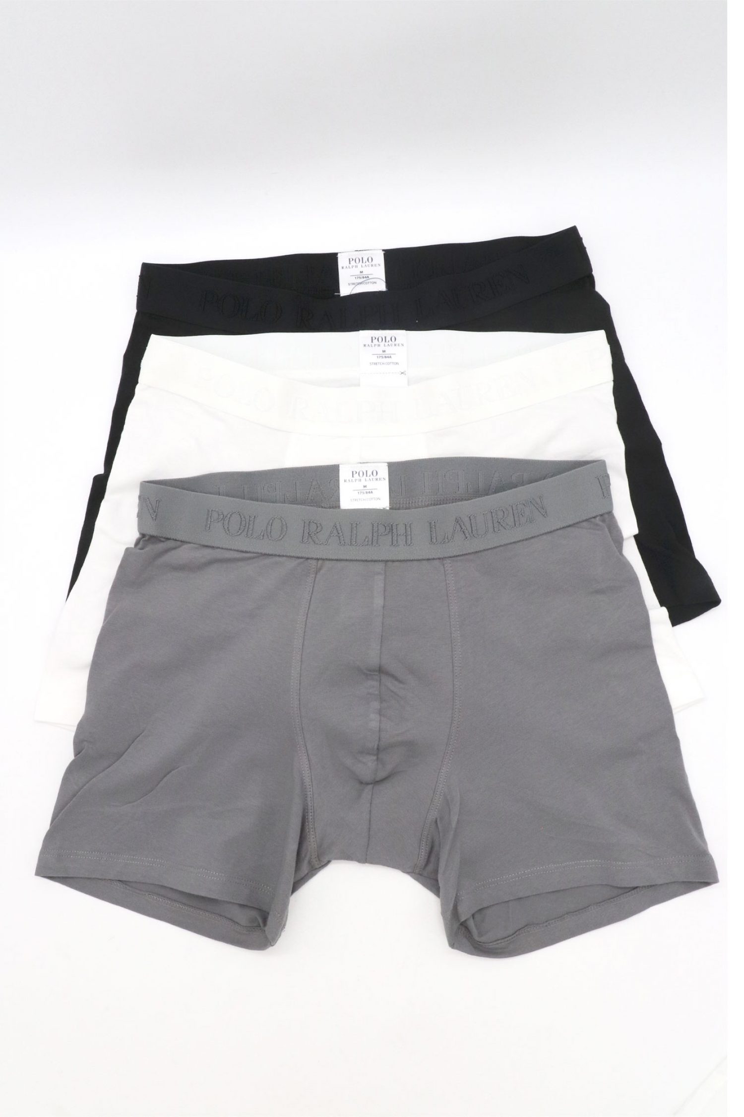 RALPH LAUREN UNDERWEAR ΕΣΩΡΟΥΧΟ ΣΕΤ 3PACK STRETCH COTTON TRUNK ΛΕΥΚΟ-ΓΚΡΙ-ΜΑΥΡΟ