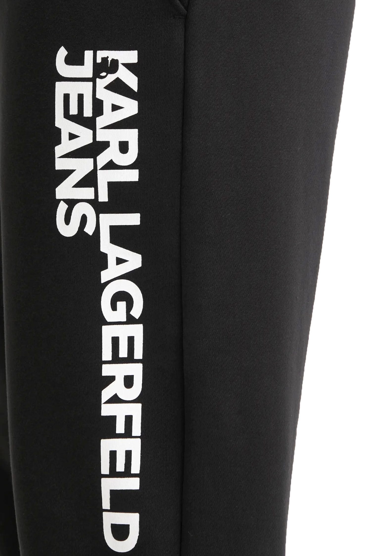 KARL LAGERFELD JEANS ΠΑΝΤΕΛΟΝΙ ΦΟΥΤΕΡ SLIM FIT TEXT LOGO SWEATPANT ΜΑΥΡΟ