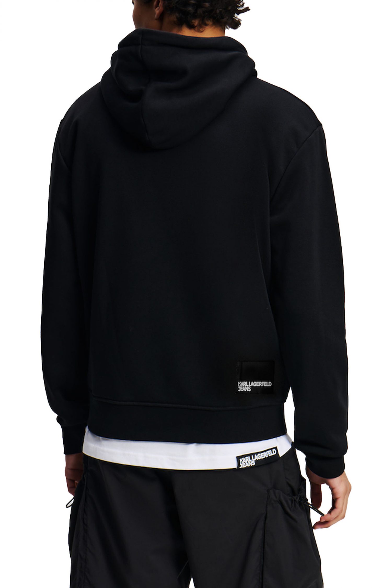 KARL LAGERFELD JEANS ΦΟΥΤΕΡ ΚΟΥΚΟΥΛΑ ΜΑΥΡΟ REG LOGO HOODIE