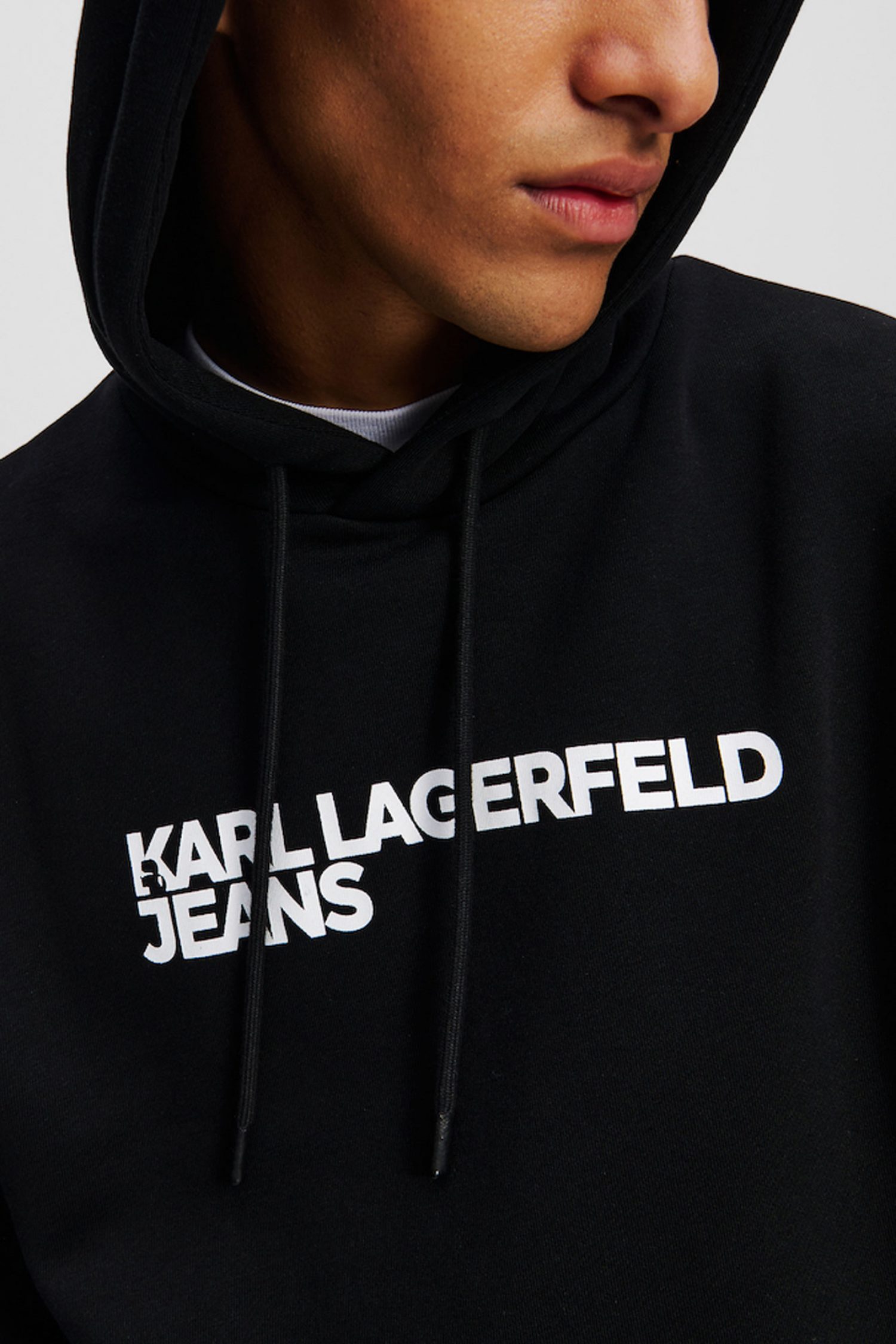 KARL LAGERFELD JEANS ΦΟΥΤΕΡ ΚΟΥΚΟΥΛΑ ΜΑΥΡΟ REG LOGO HOODIE
