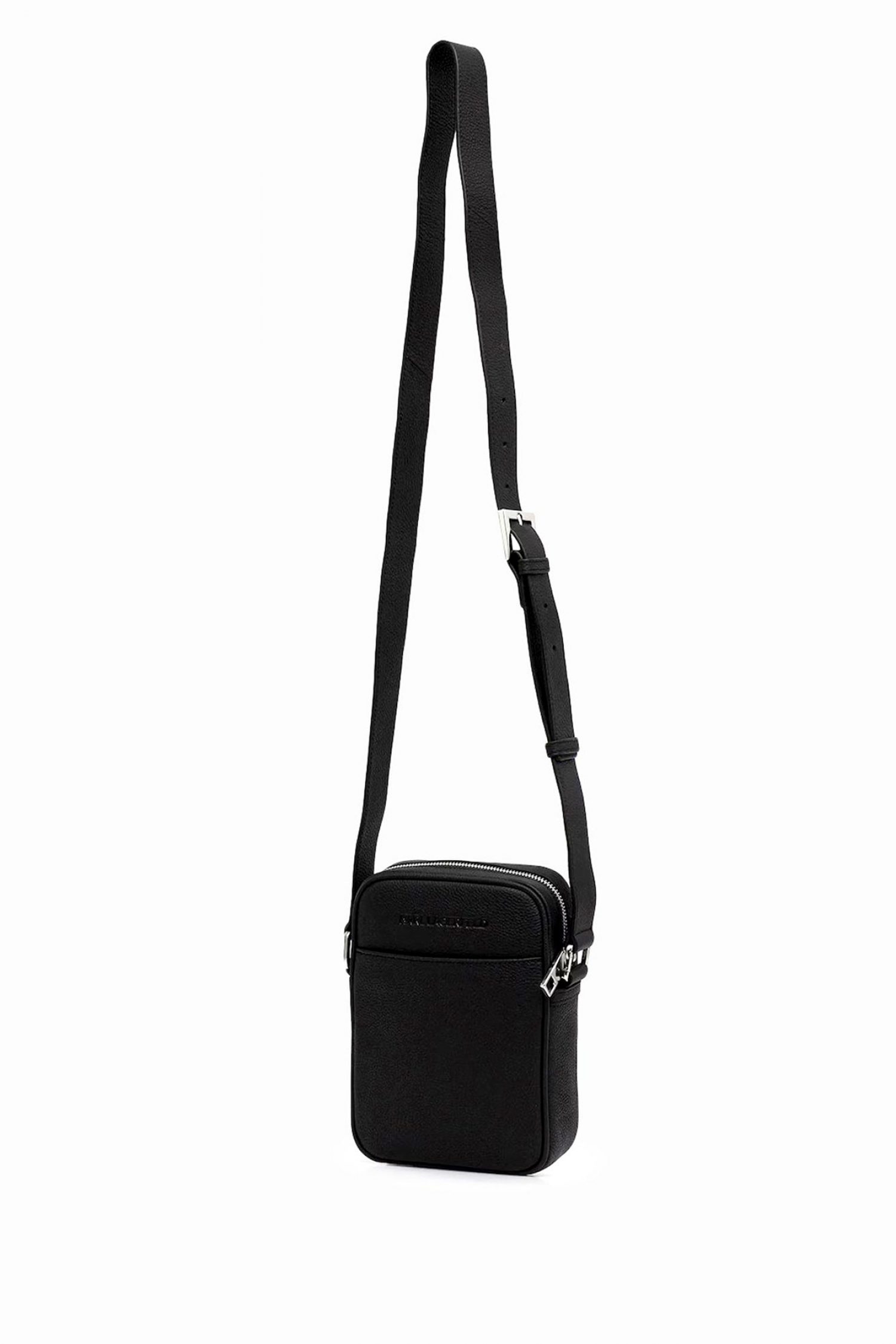 KARL LAGERFELD ΤΣΑΝΤΑΚΙ CROSSBODY LOGO ΜΑΥΡΟ φωτογραφία