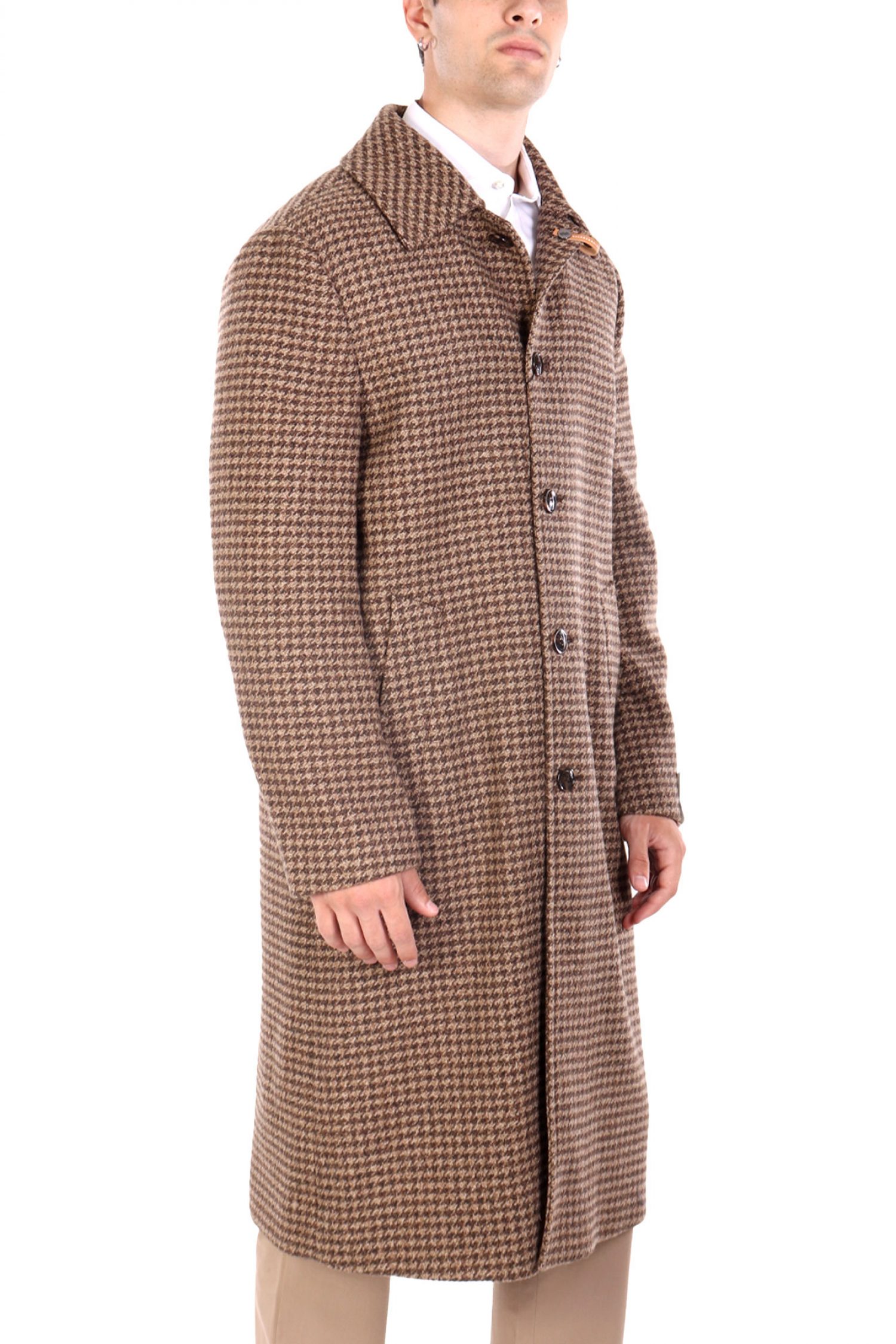 BALDESSARINI ΠΑΛΤΟ ΜΙΚΡΟΣΧΕΔΙΟ CONTEMPORARY FIT CONNER-L ΜΠΕΖ-ΚΑΦΕ φωτογραφία