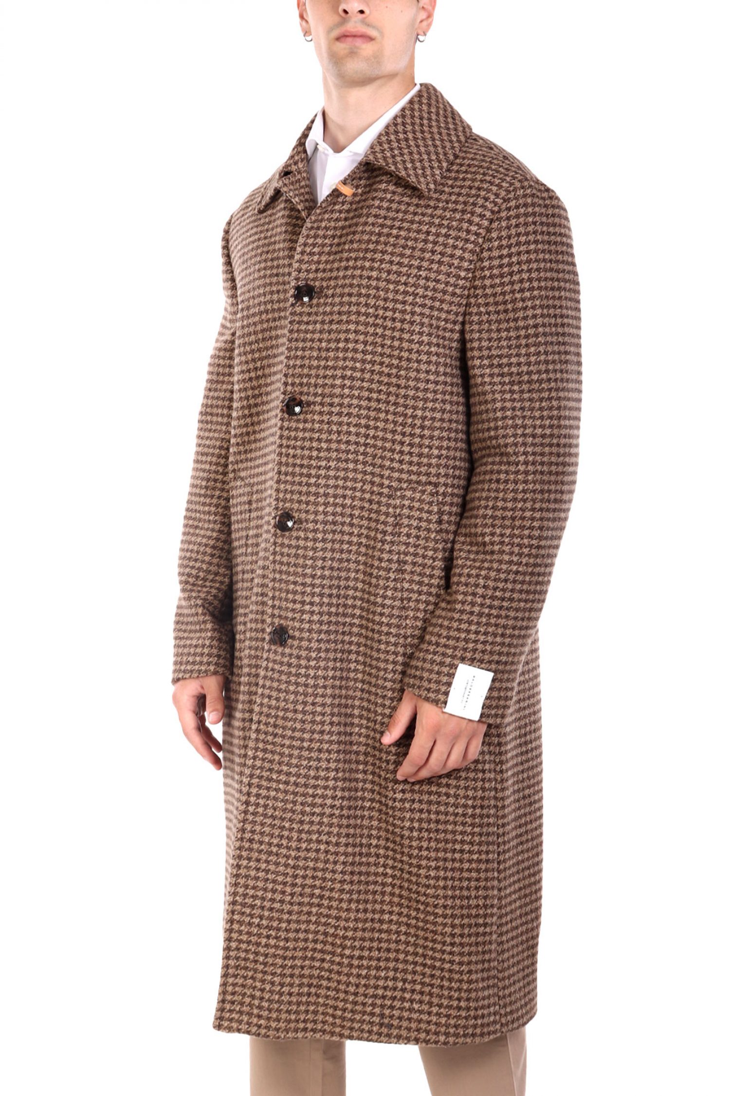 BALDESSARINI ΠΑΛΤΟ ΜΙΚΡΟΣΧΕΔΙΟ CONTEMPORARY FIT CONNER-L ΜΠΕΖ-ΚΑΦΕ φωτογραφία