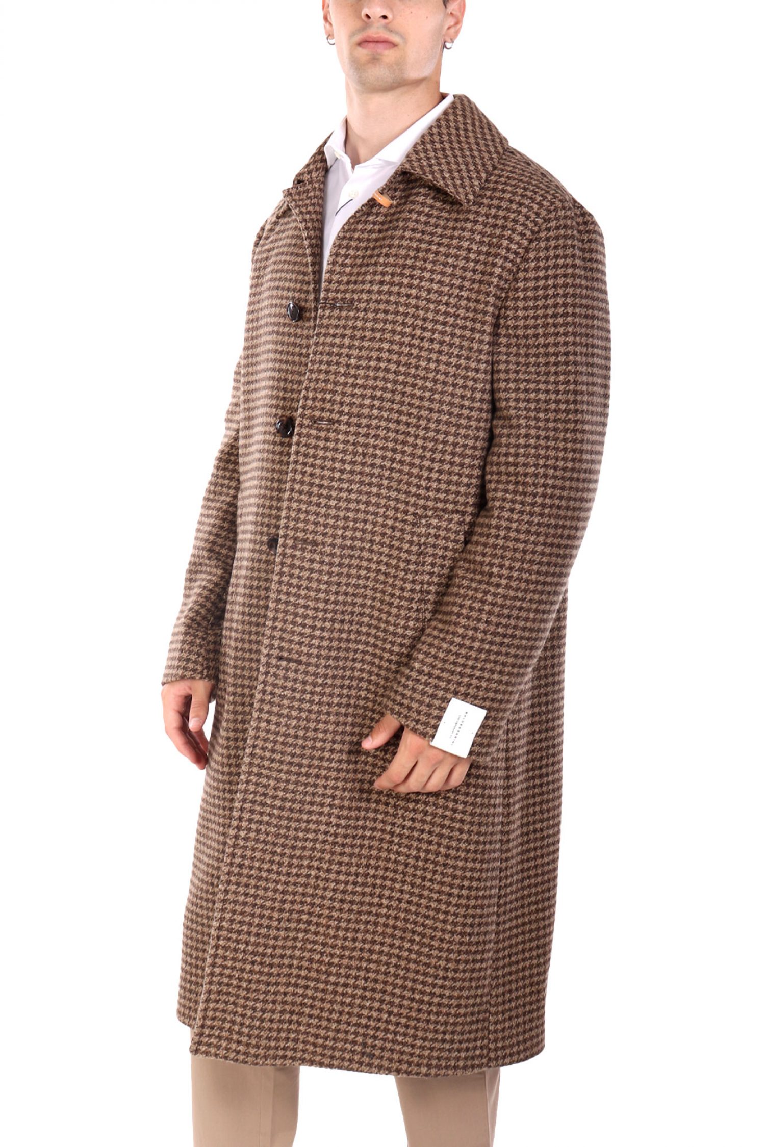 BALDESSARINI ΠΑΛΤΟ ΜΙΚΡΟΣΧΕΔΙΟ CONTEMPORARY FIT CONNER-L ΜΠΕΖ-ΚΑΦΕ φωτογραφία