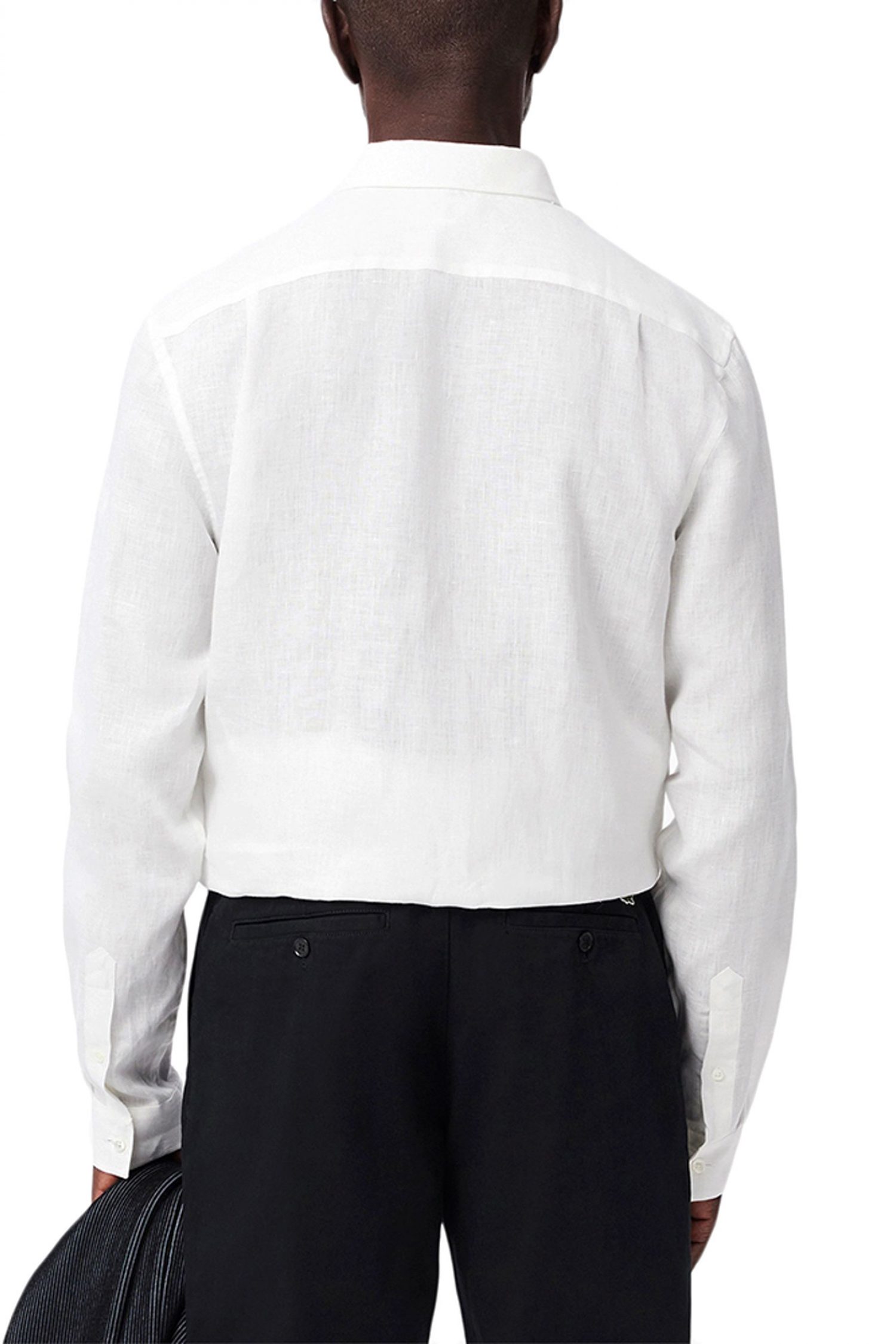 LACOSTE ΠΟΥΚΑΜΙΣΟ BUTTON DOWN ΛΙΝΟ LOGO POCKET ΛΕΥΚΟ φωτογραφία