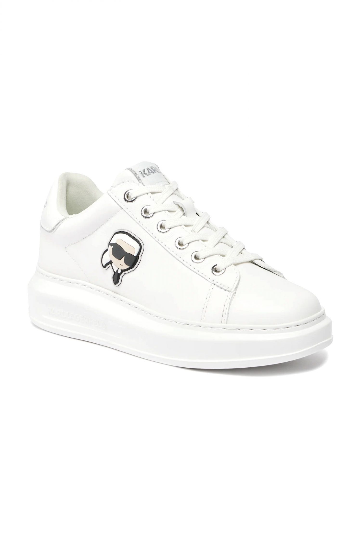 KARL LAGERFELD ΠΑΠΟΥΤΣΙΑ ΓΥΝΑΙΚΕΙΑ SNEAKERS KAPRI LOGO ΛΕΥΚΟ φωτογραφία