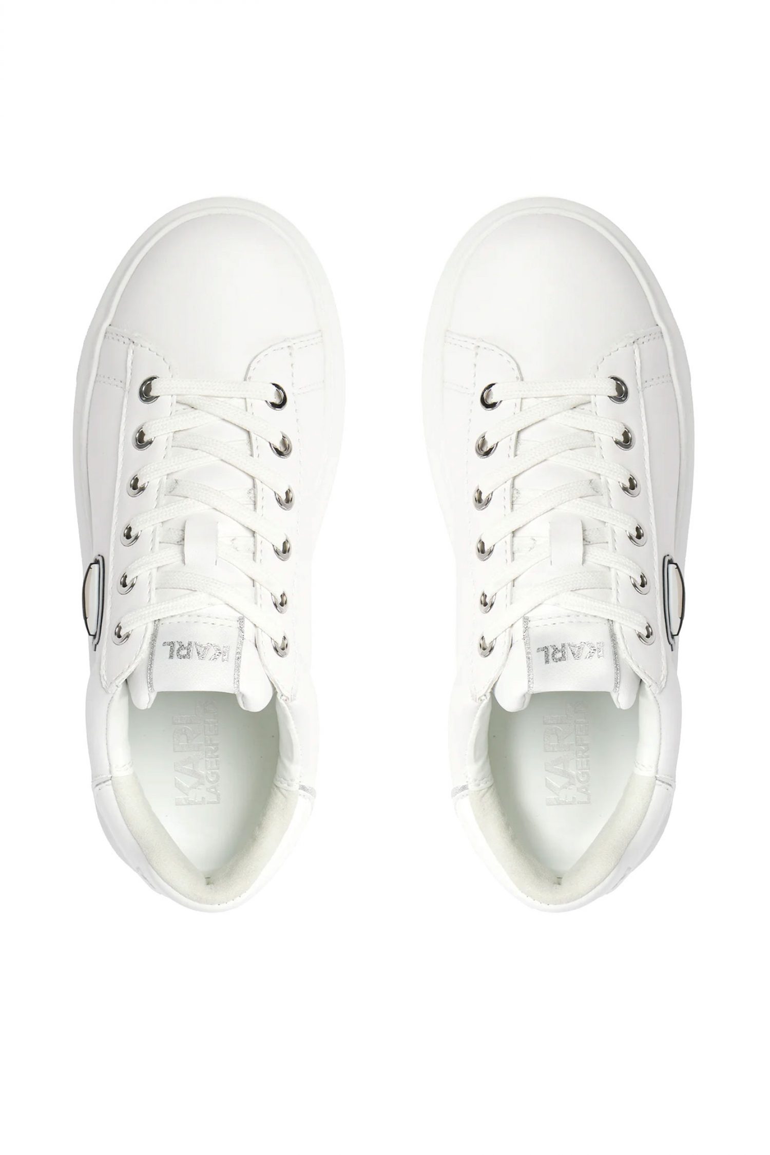 KARL LAGERFELD ΠΑΠΟΥΤΣΙΑ ΓΥΝΑΙΚΕΙΑ SNEAKERS KAPRI LOGO ΛΕΥΚΟ φωτογραφία