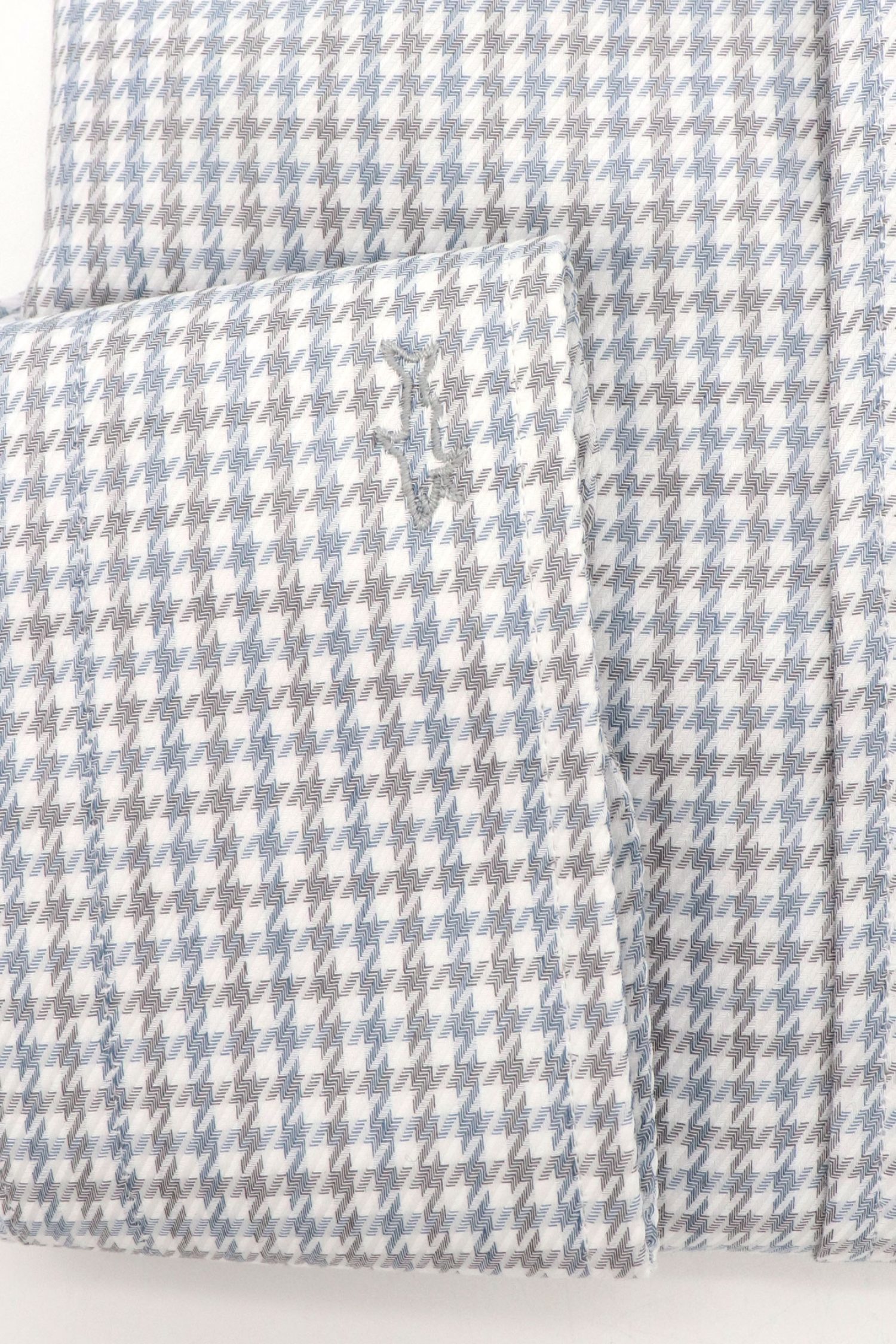 PAUL&SHARK ΠΟΥΚΑΜΙΣΟ BUTTON DOWN ΚΑΡΩ SILVER COLLECTION ΓΚΡΙ-ΛΕΥΚΟ