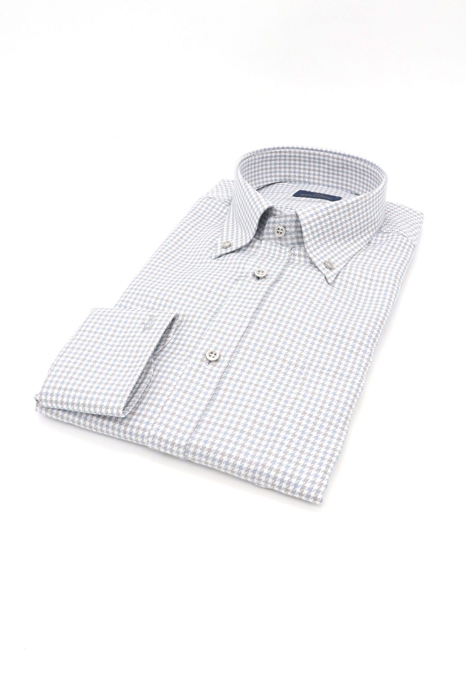 PAUL&SHARK ΠΟΥΚΑΜΙΣΟ BUTTON DOWN ΚΑΡΩ SILVER COLLECTION ΓΚΡΙ-ΛΕΥΚΟ