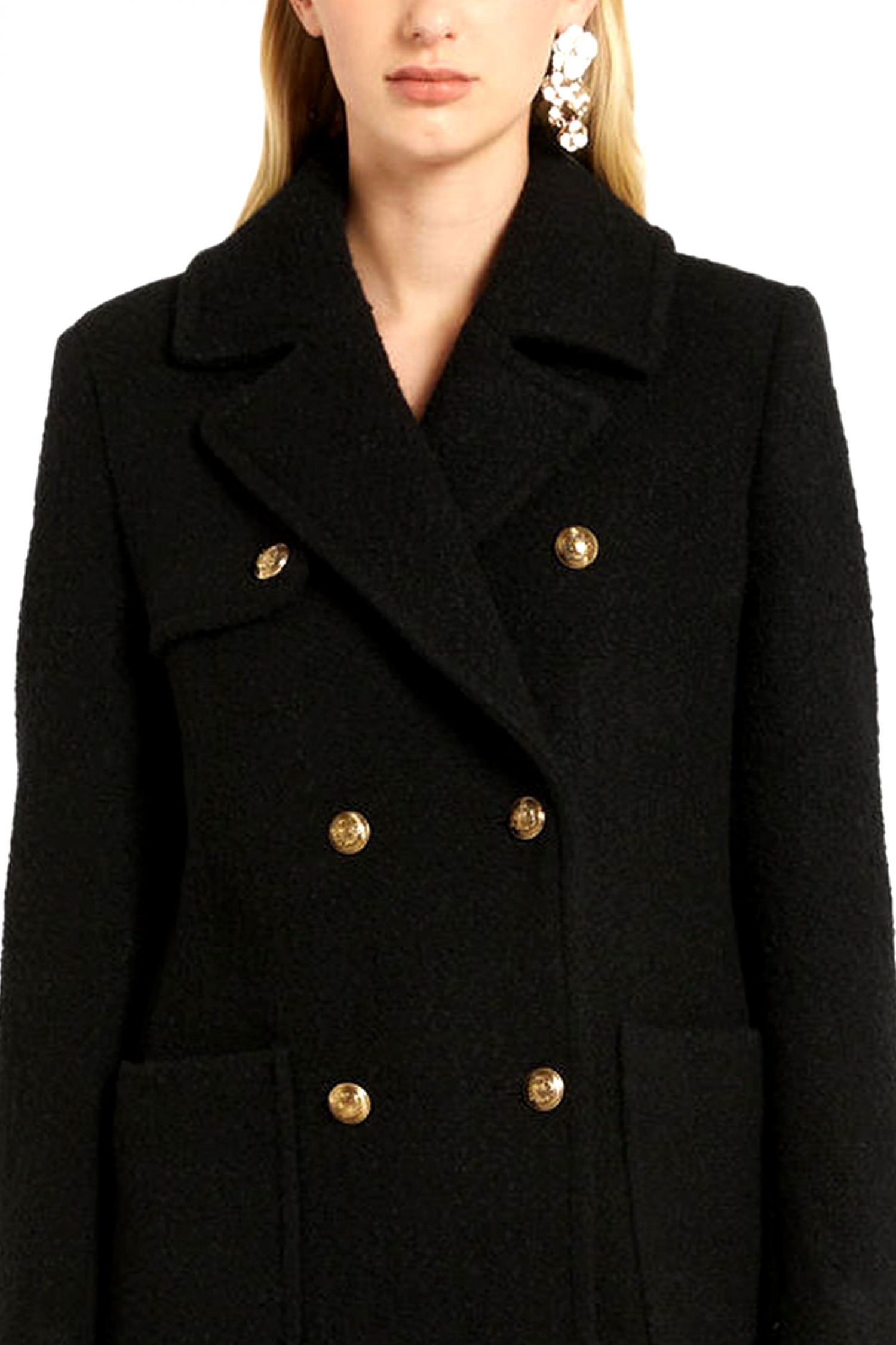 MARELLA SPORT ΠΑΛΤΟ DOMIZIA ΣΤΑΥΡΩΤΟ ΤΣΕΠΕΣ ΜΑΥΡΟ