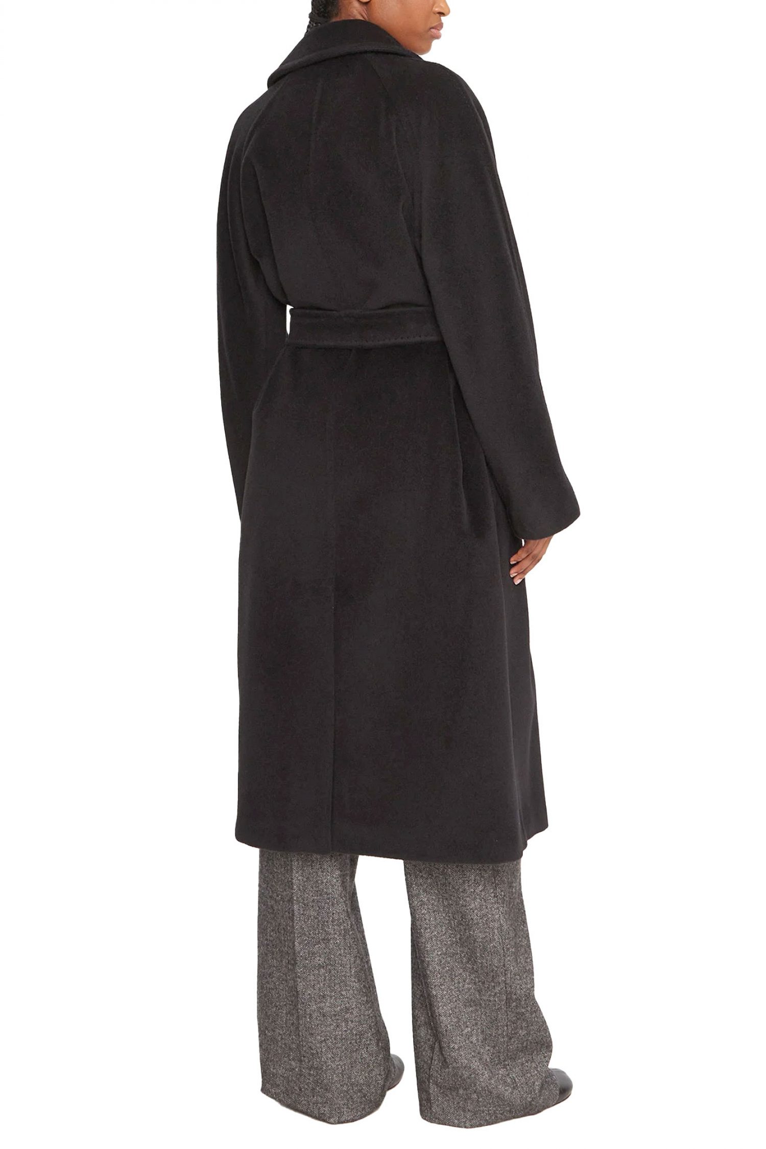 MARELLA ΠΑΛΤΟ ENGLISH ΣΤΑΥΡΩΤΟ ΑΠΟΣΠΩΜΕΝΗ ΖΩΝΗ ΜΑΥΡΟ